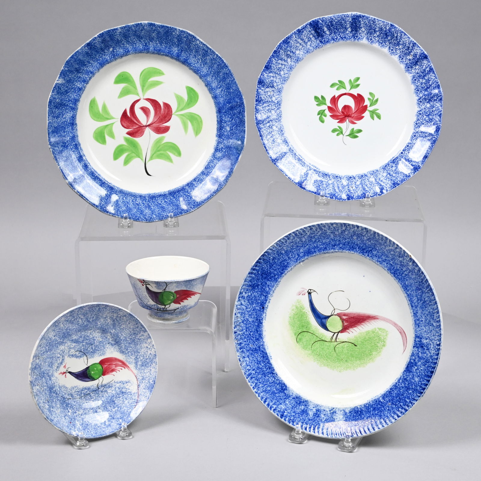 Group of Staffordshire Spatterware, Circa 1830 (1 of 10)