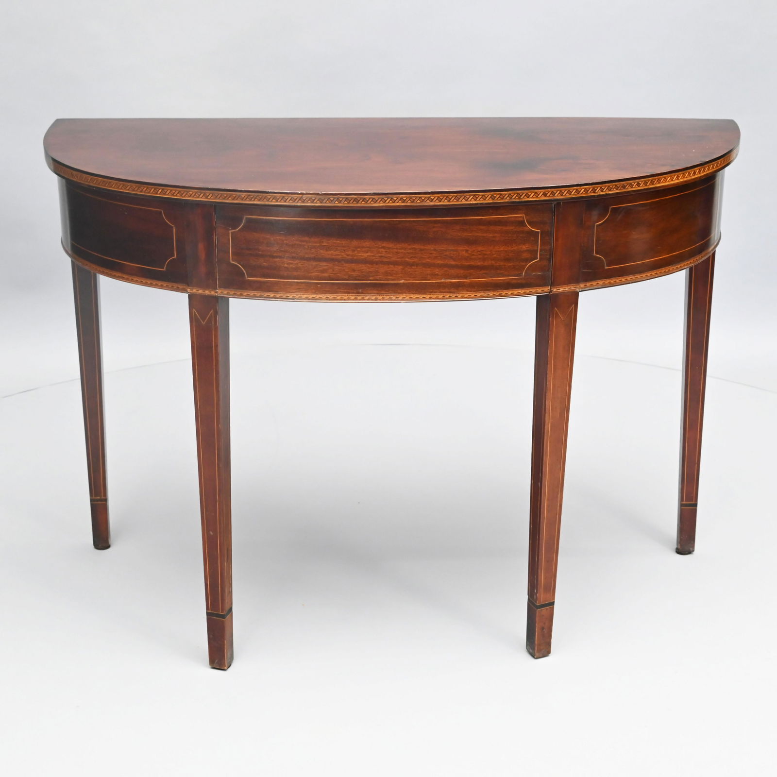 Federal Inlaid Mahogany Demilune Console Table (1 of 6)
