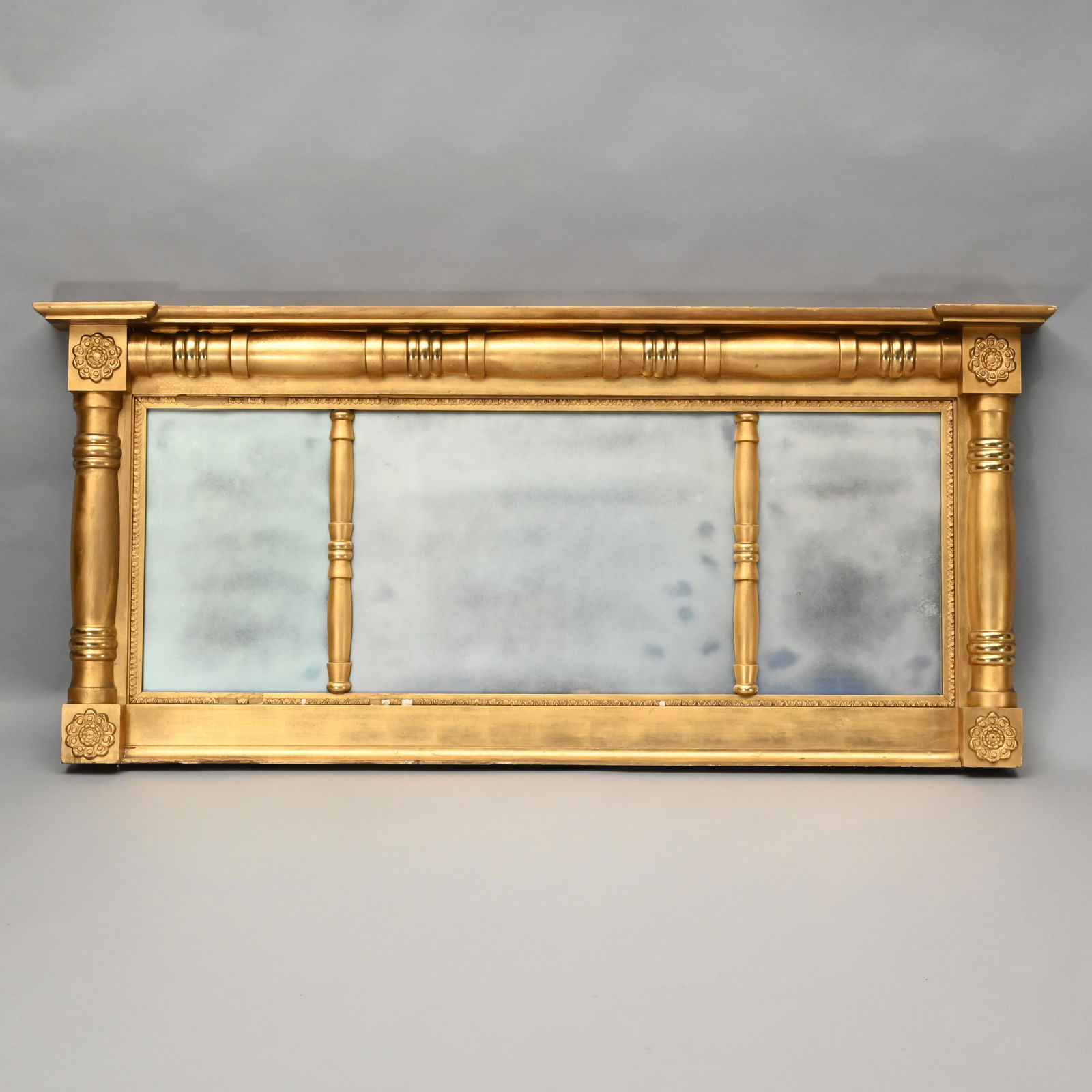 American Classical Gilt Overmantle Mirror (1 of 4)