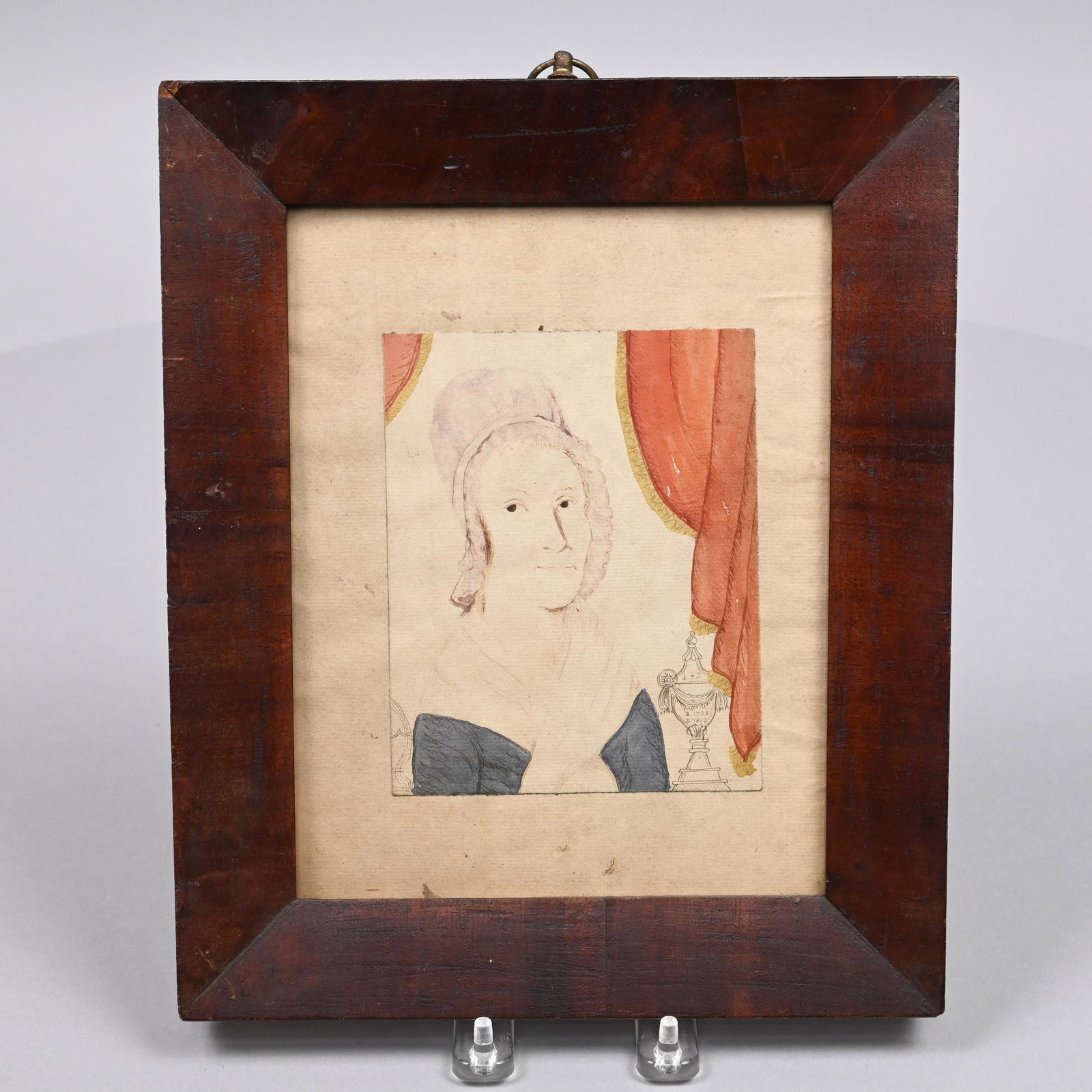 American School. Mourning Picture, Early 19th C. (1 of 3)