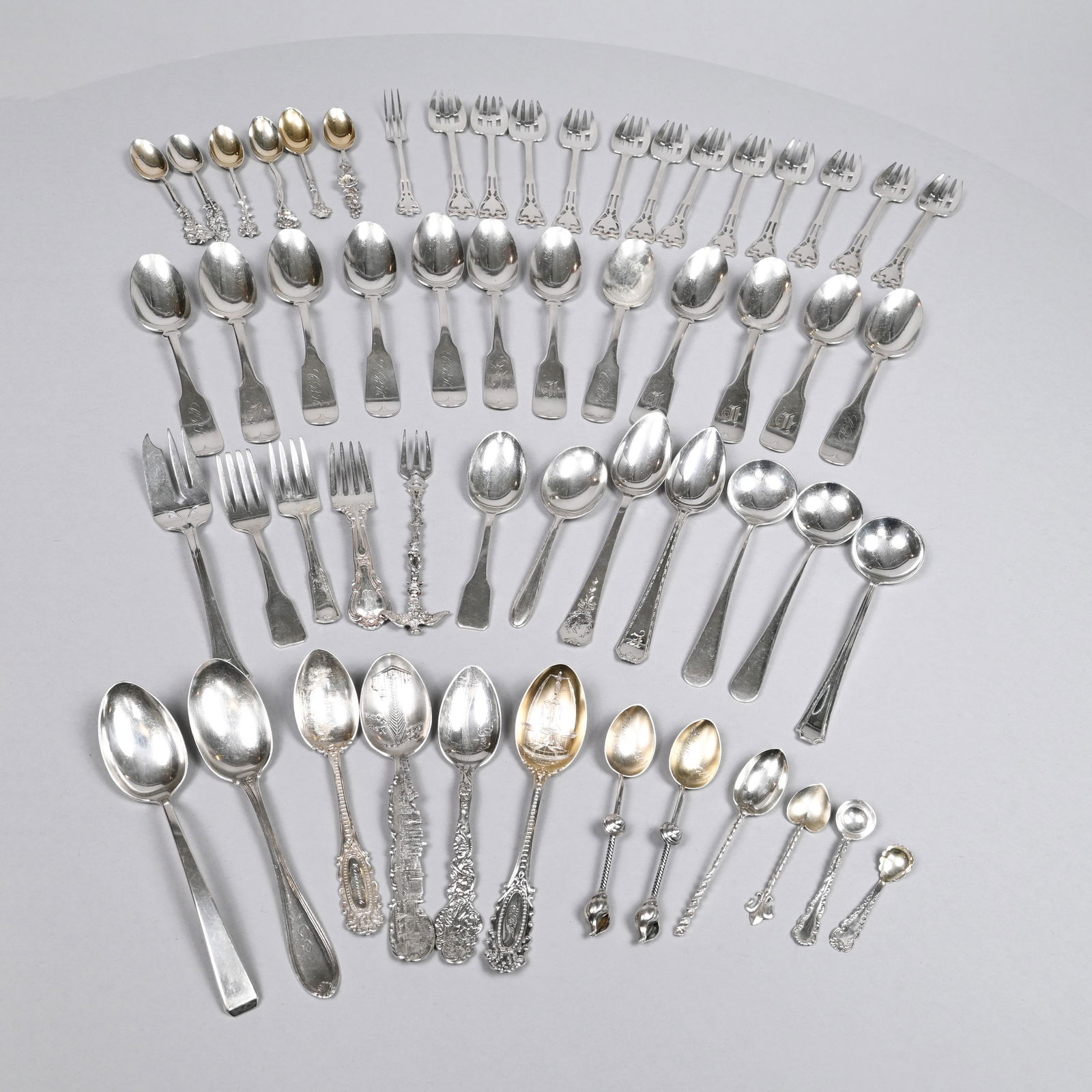 Group of American Silver Flatware, Various Makers (1 of 9)