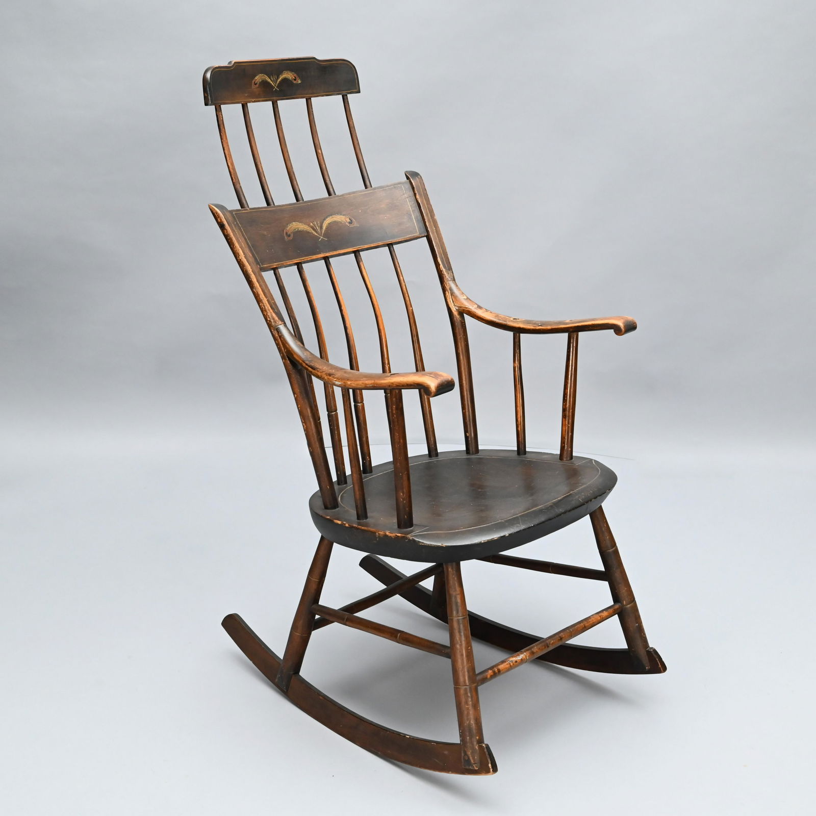 Paint-Decorated Comb-Back Windsor Rocker (1 of 8)