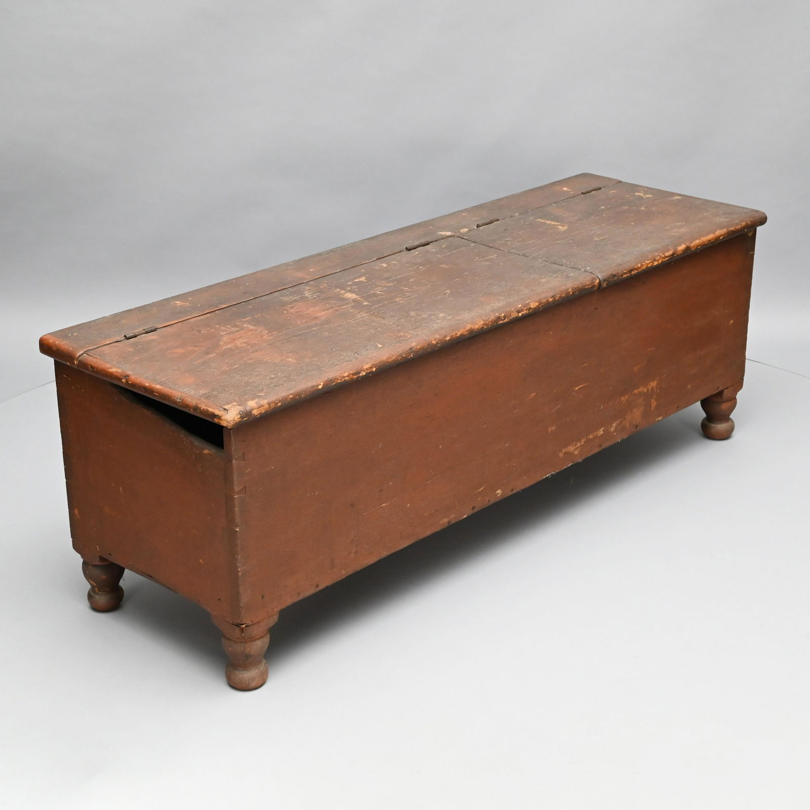 Pennsylvania Pine Double Grain Bin in Red Paint (1 of 5)