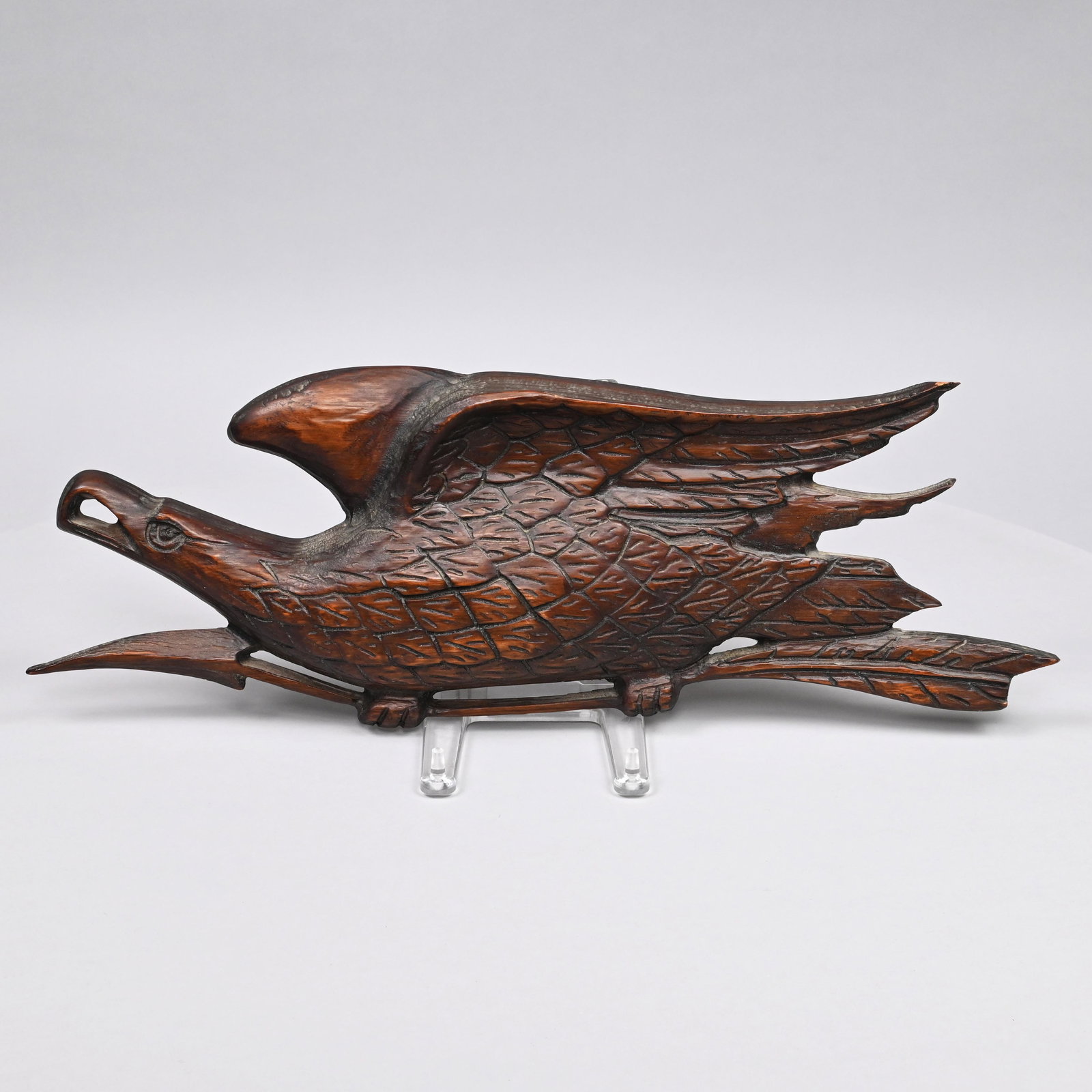 Federal Style Carved Pine Eagle Wall Plaque (1 of 4)