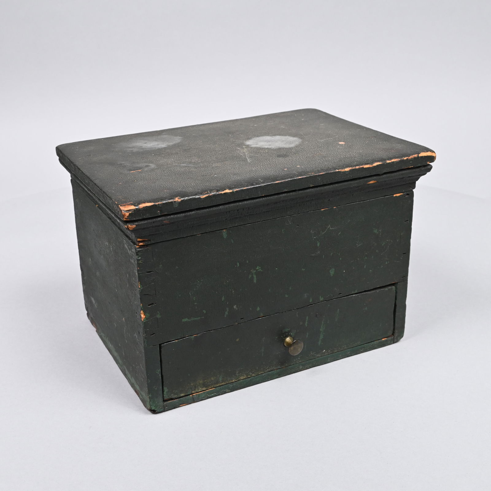 American Painted Pine Document Box, 19th Century (1 of 8)