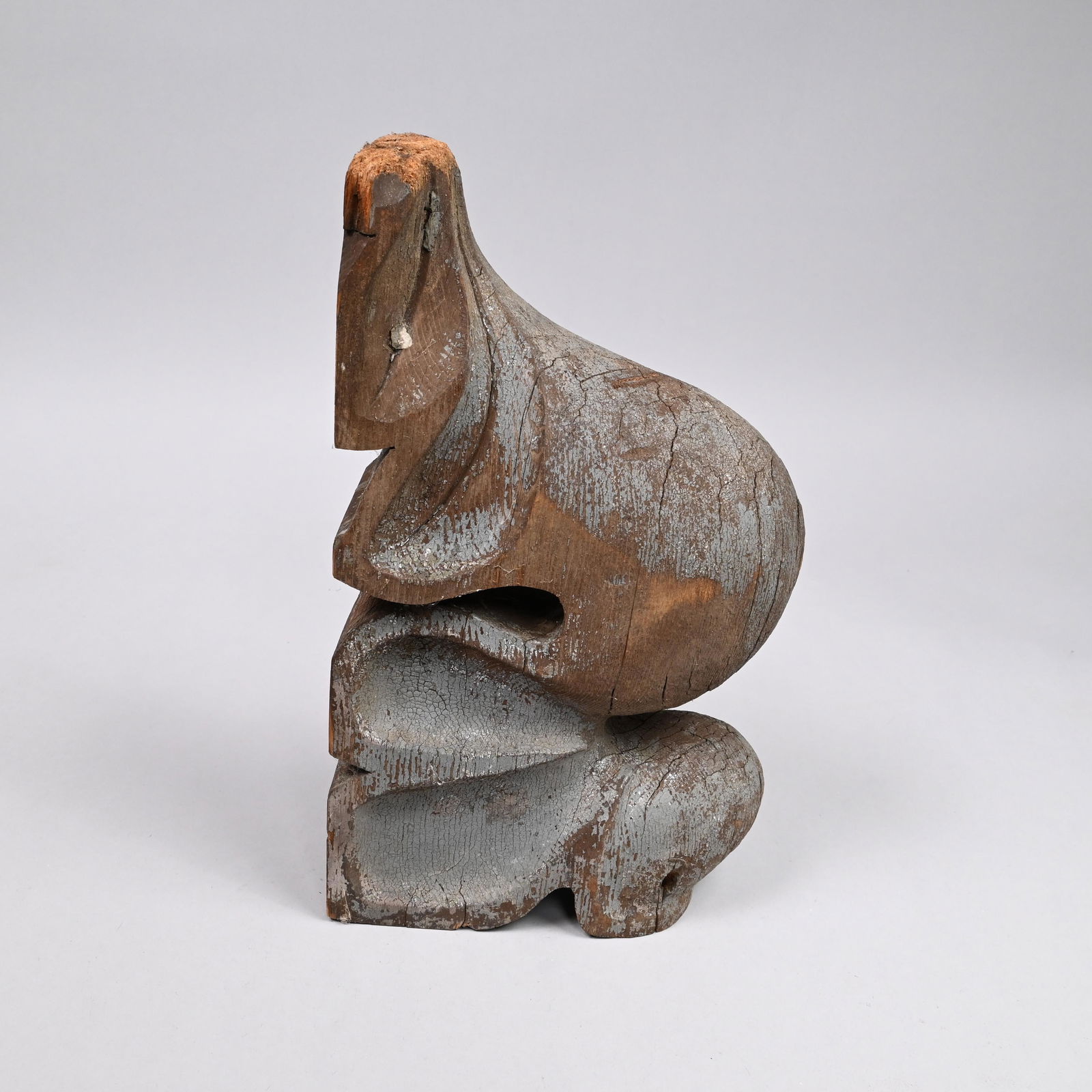 Carved Painted Pine Corbel, Nineteenth Century (1 of 5)