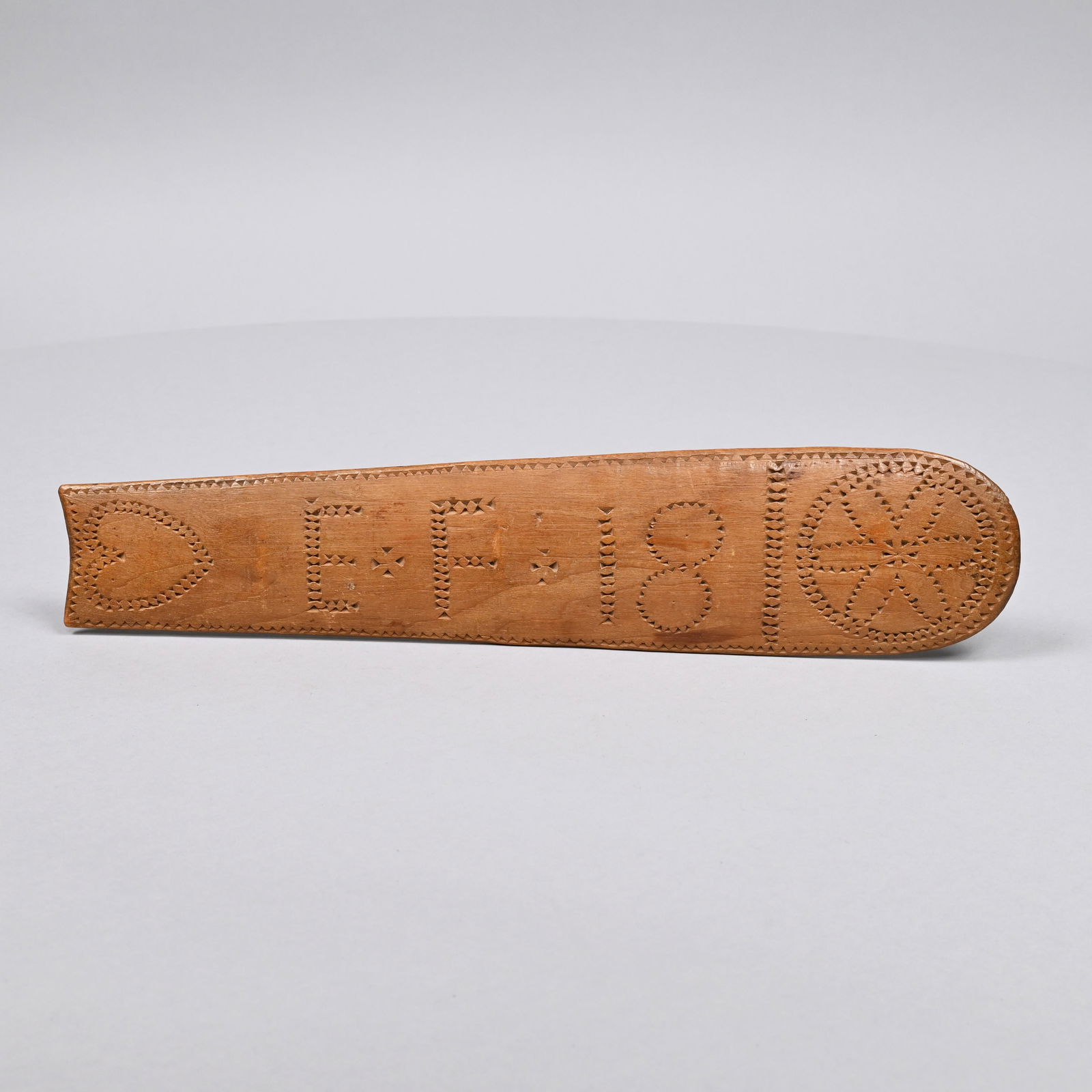 18th Century American Carved Maple Busk (1 of 2)