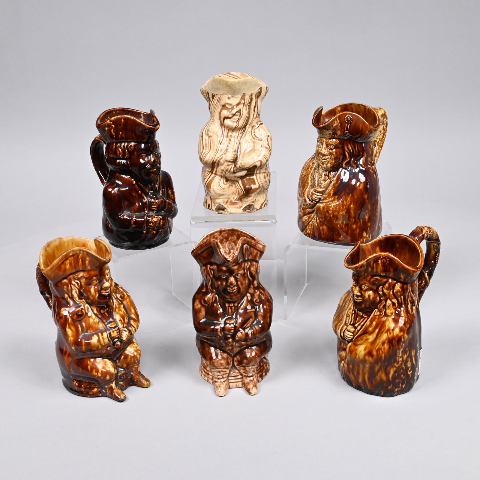 Five Bennington Toby Jugs and a Museum Example (1 of 17)