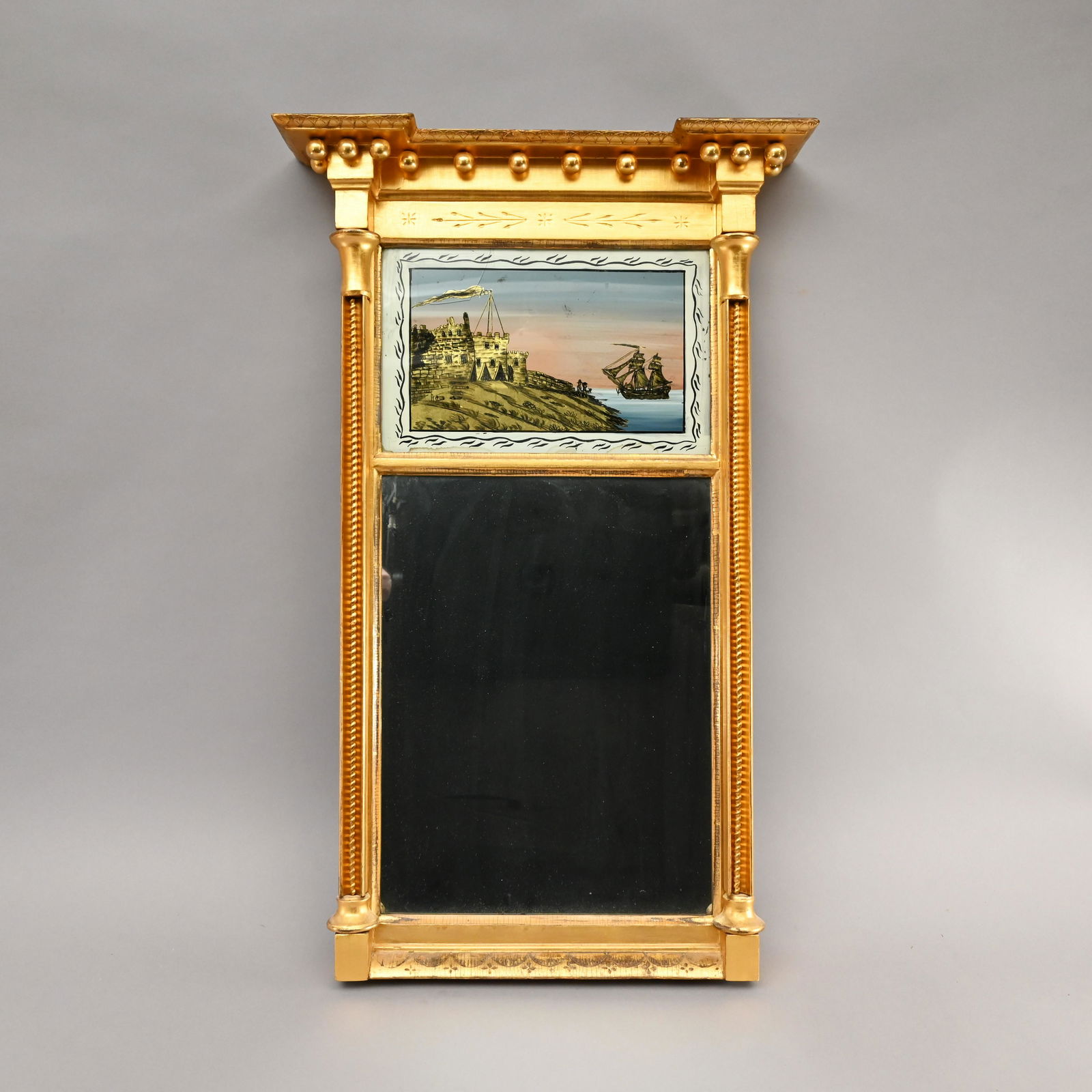 American Federal Giltwood & Eglomise Mirror (1 of 4)