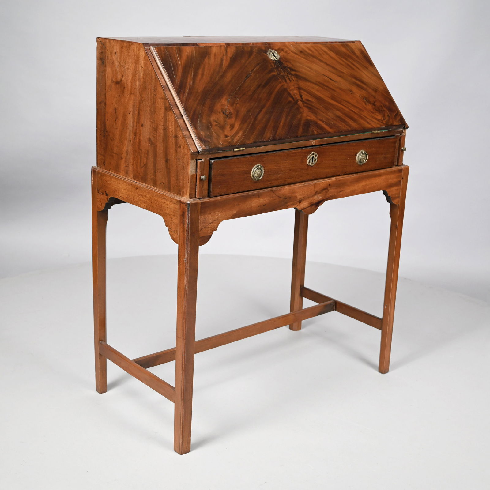 George III Mahogany Writing Desk on Later Stand (1 of 8)