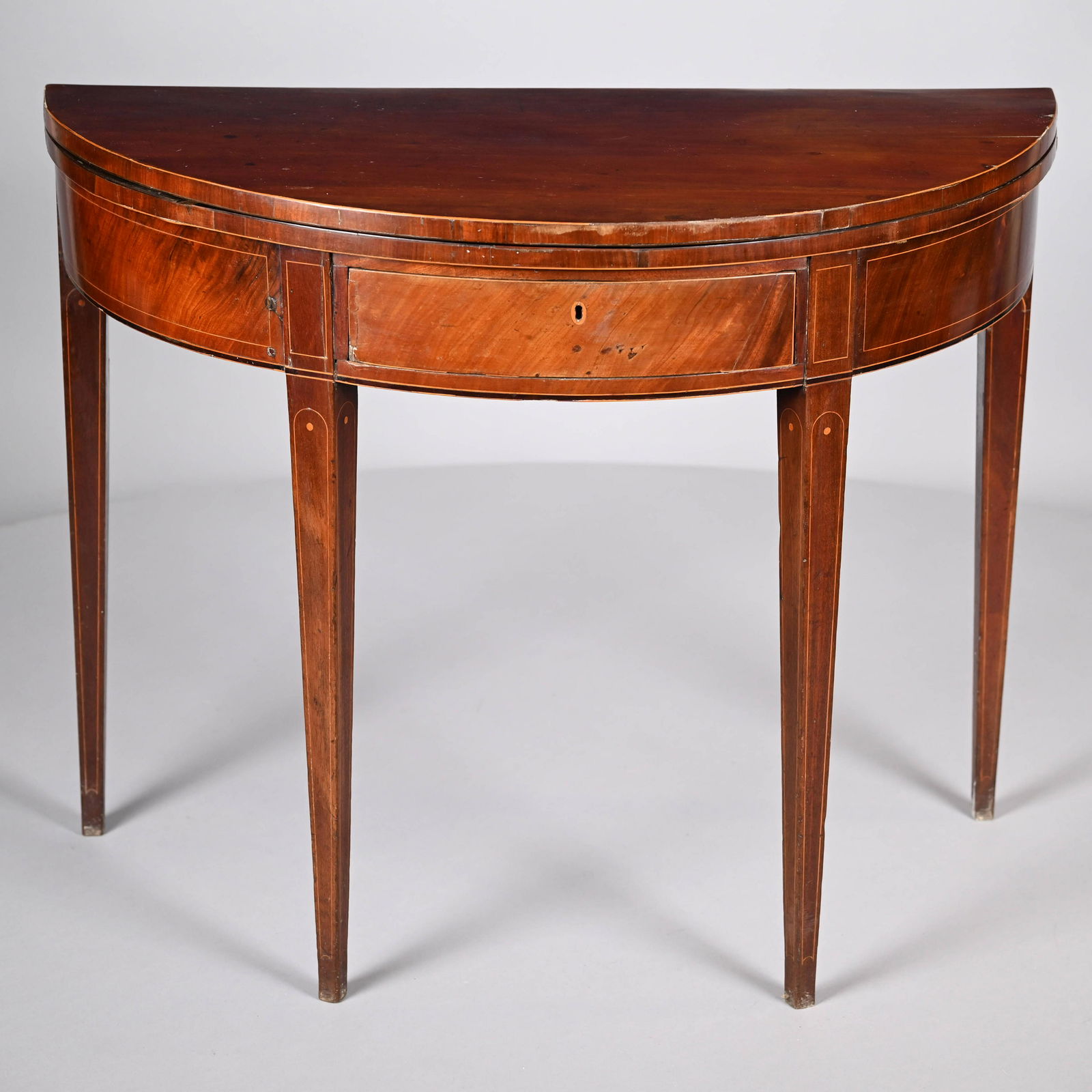 George III Mahogany Fold-Top Games Table (1 of 7)