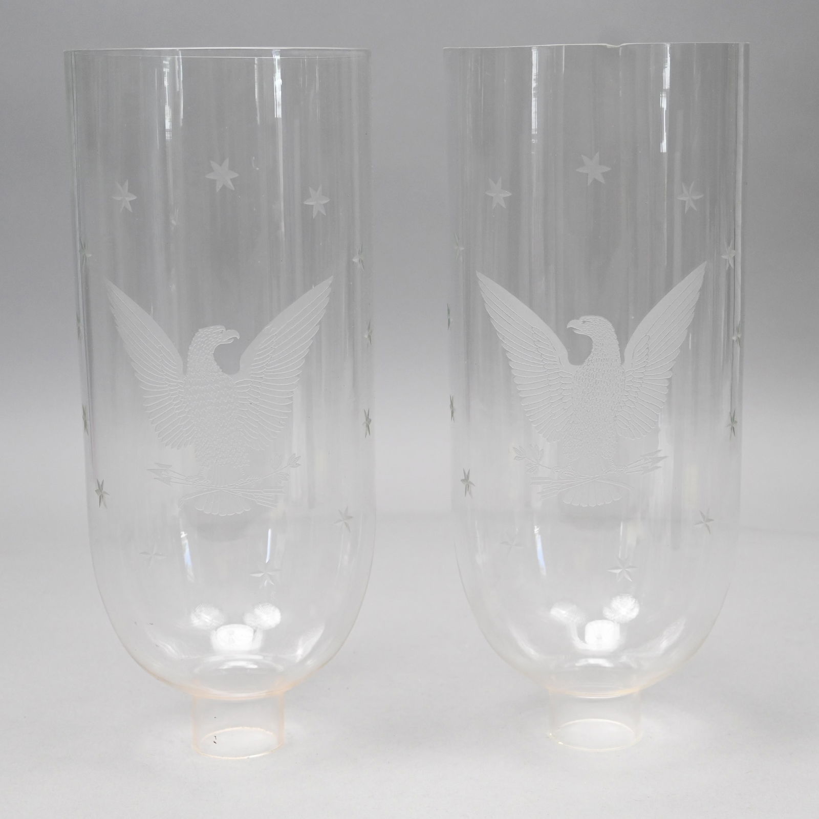 Pair of Federal Style Glass Hurricane Shades (1 of 13)