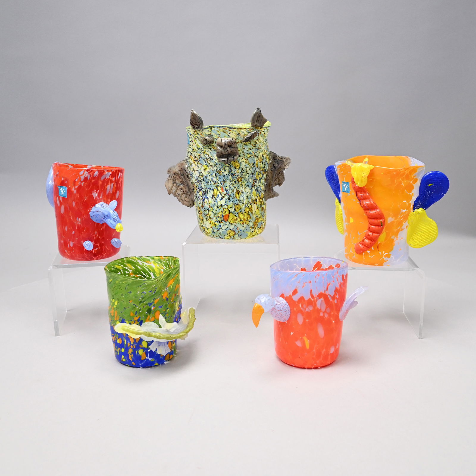 Five Barovier & Toso 'Il Visigoto' Glasses (1 of 16)