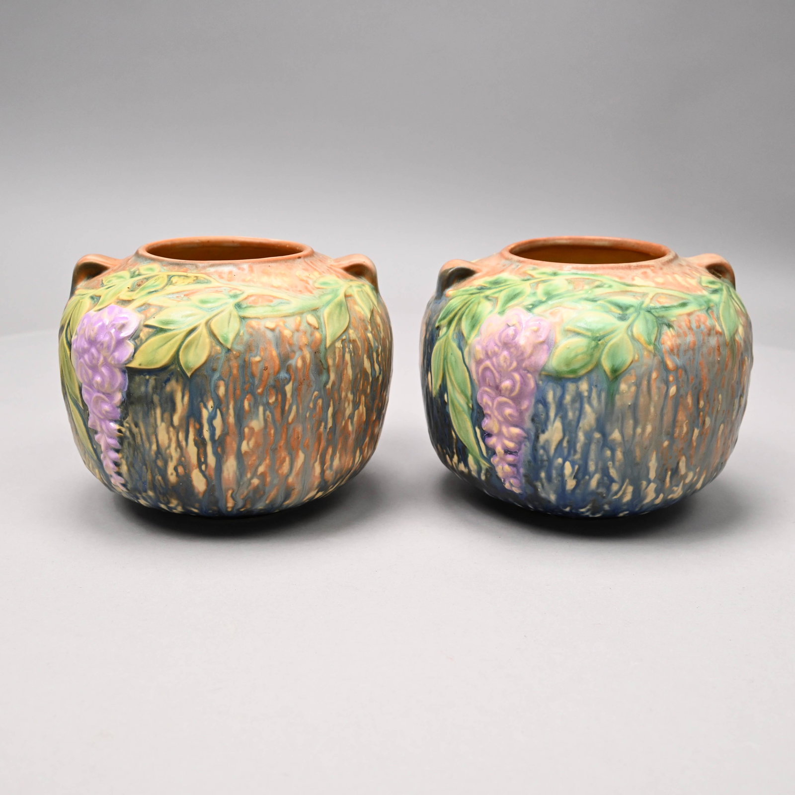 Two Roseville Pottery 'Wisteria' Vases (1 of 4)