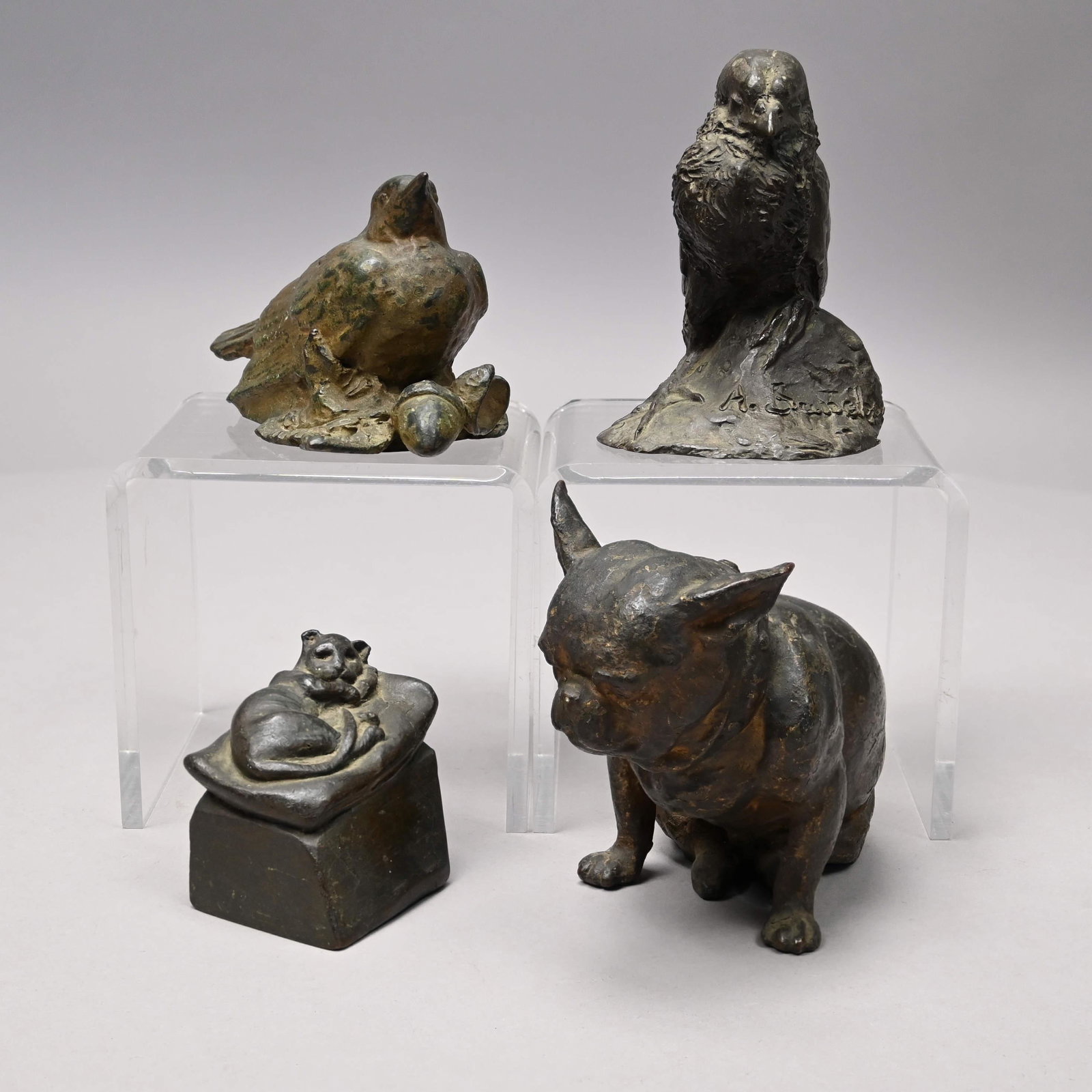Albert-Ernest Sanchez - "Moineau," & Three Bronzes (1 of 19)