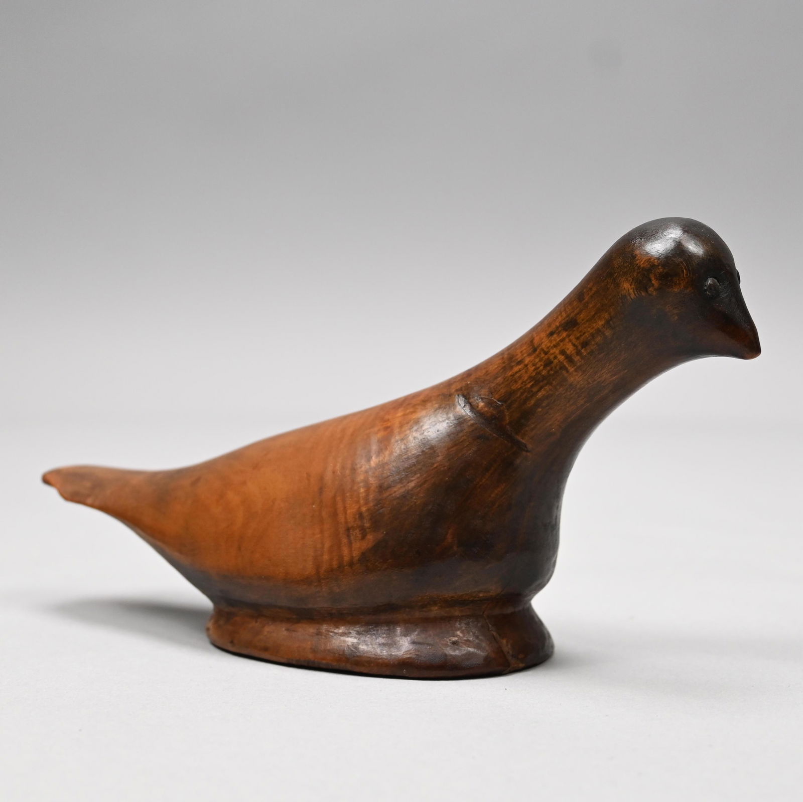 American Folk Art Carved Walnut Figure of Songbird (1 of 7)