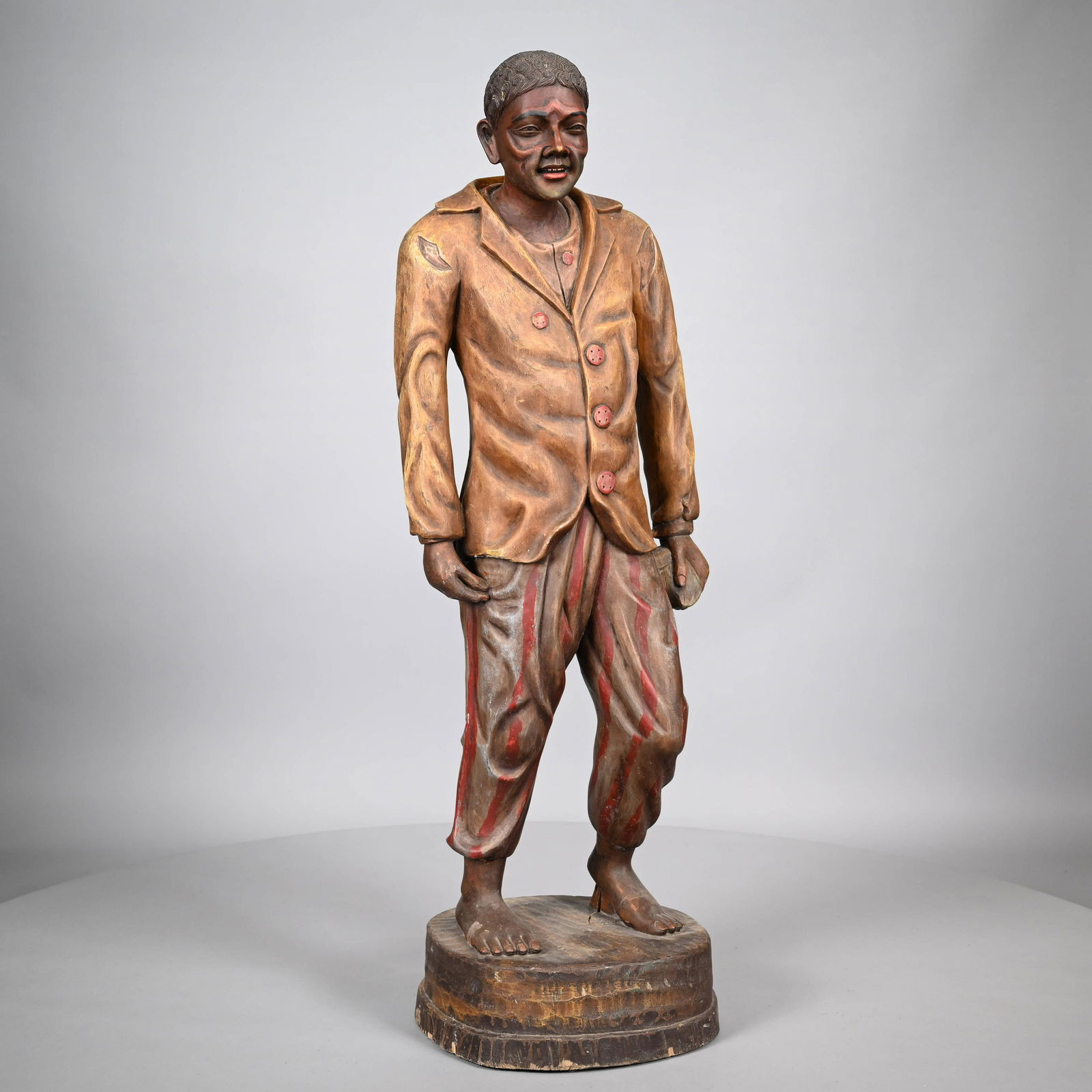 Carved & Painted Cigar Store Figure of a Black Man (1 of 9)