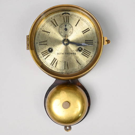 Seth Thomas Brass Nautical 8 Day Ship's Bell Clock