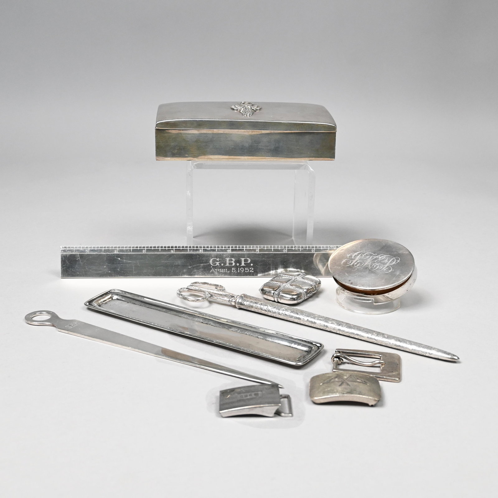 Group American Sterling Silver Desk Articles (1 of 16)