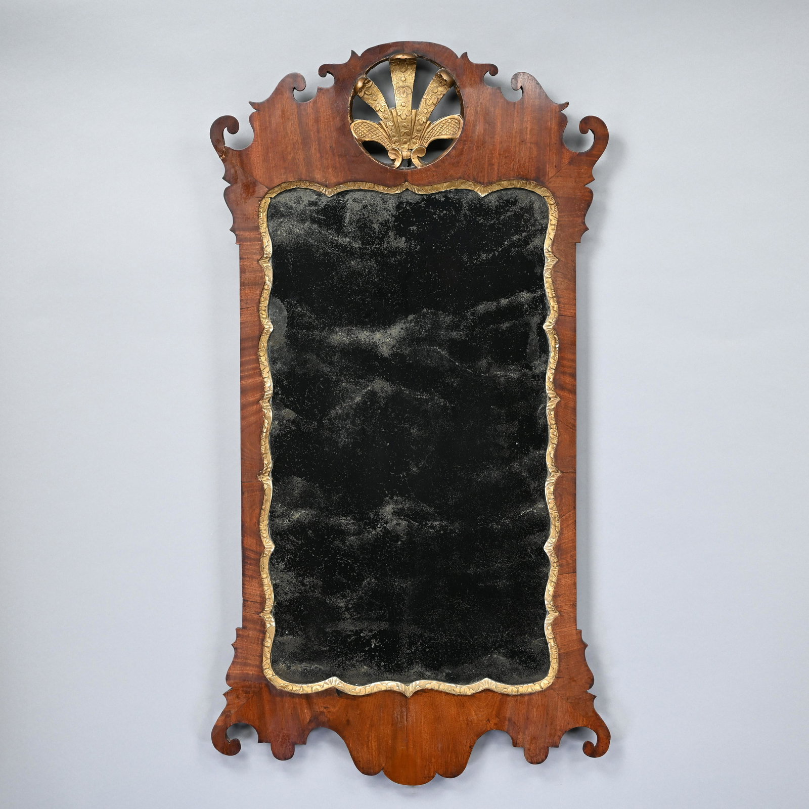 Chippendale Mahogany and Parcel-Gilt Looking Glass (1 of 3)