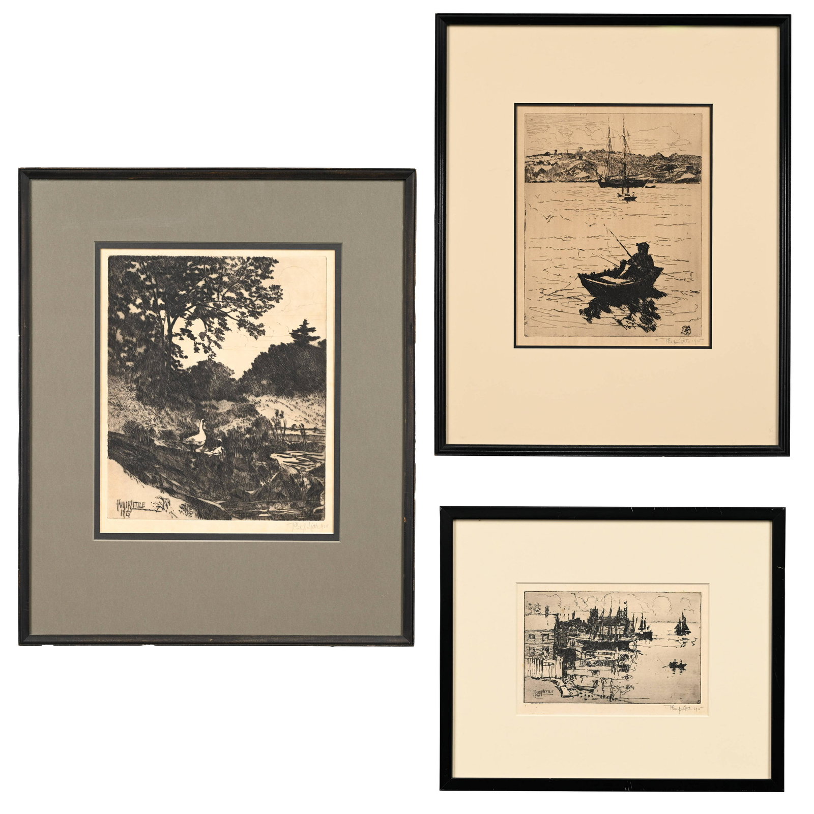 Philip Little - Three Dry Point Engravings (1 of 6)