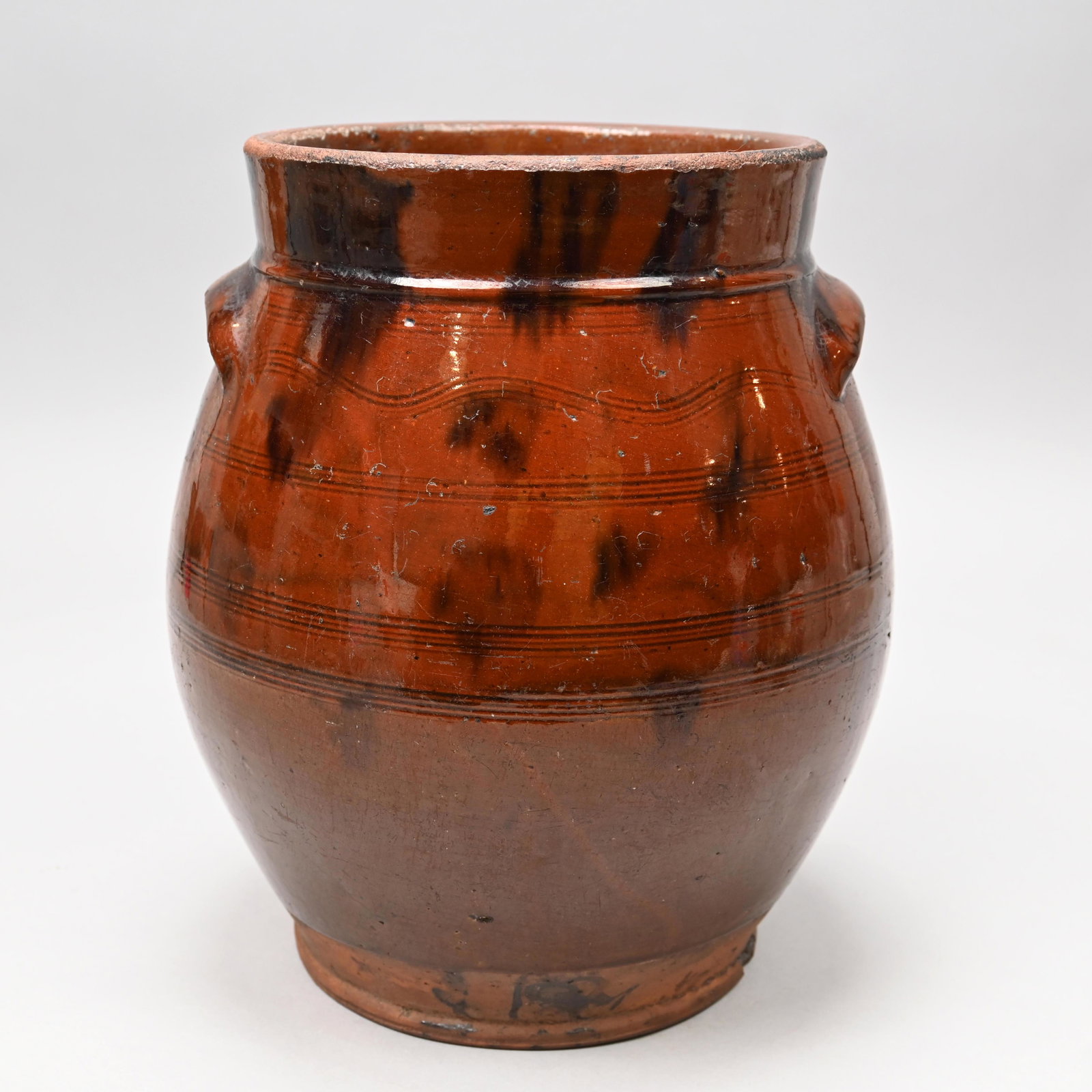 New England Redware Jar, Norwalk,CT or Long Island (1 of 7)