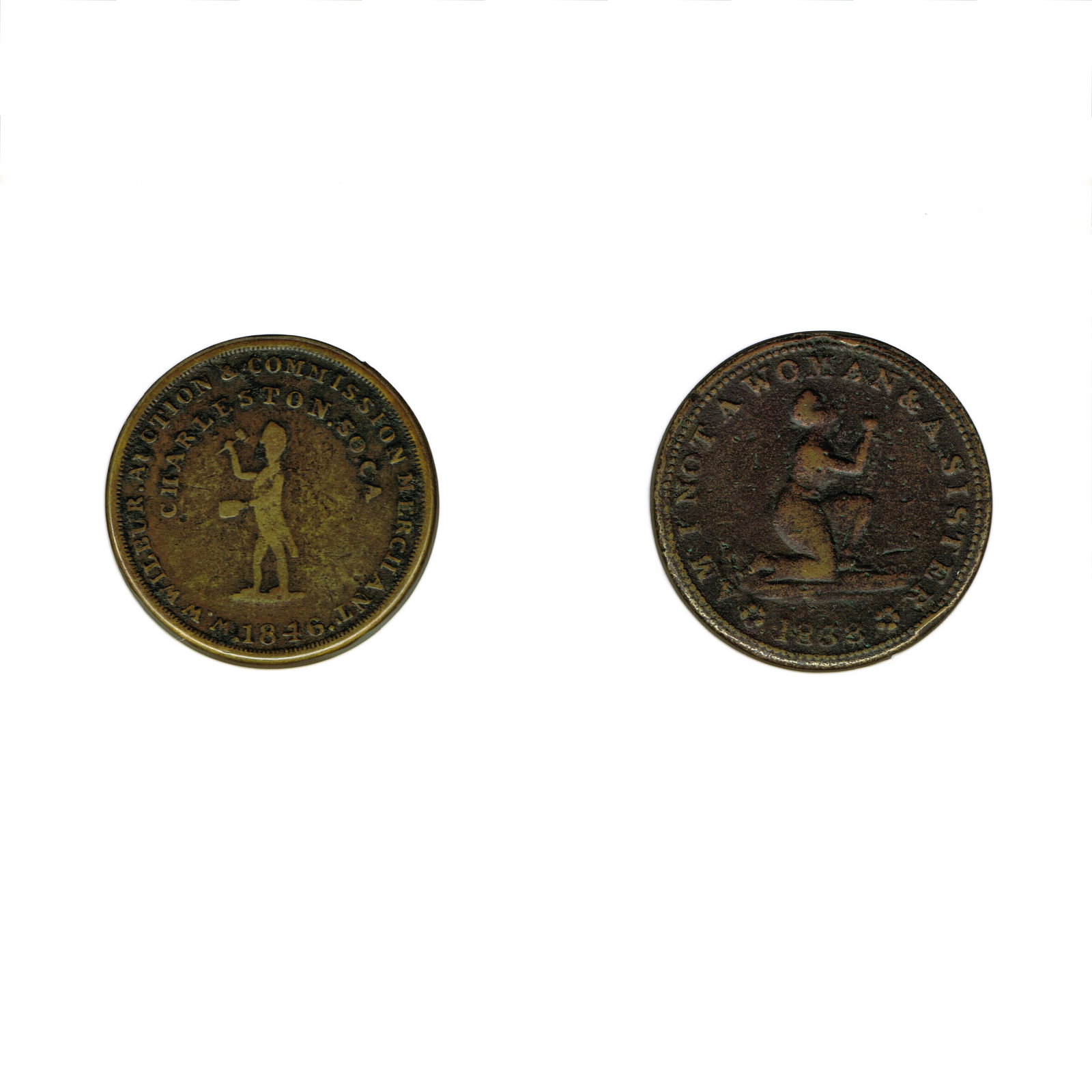 1846 Charleston, North Carolina Auctioneer Token (1 of 5)