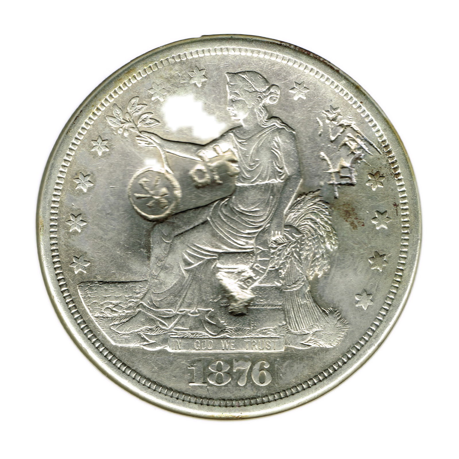 1876-S Trade Dollar, Chop Mark (1 of 2)