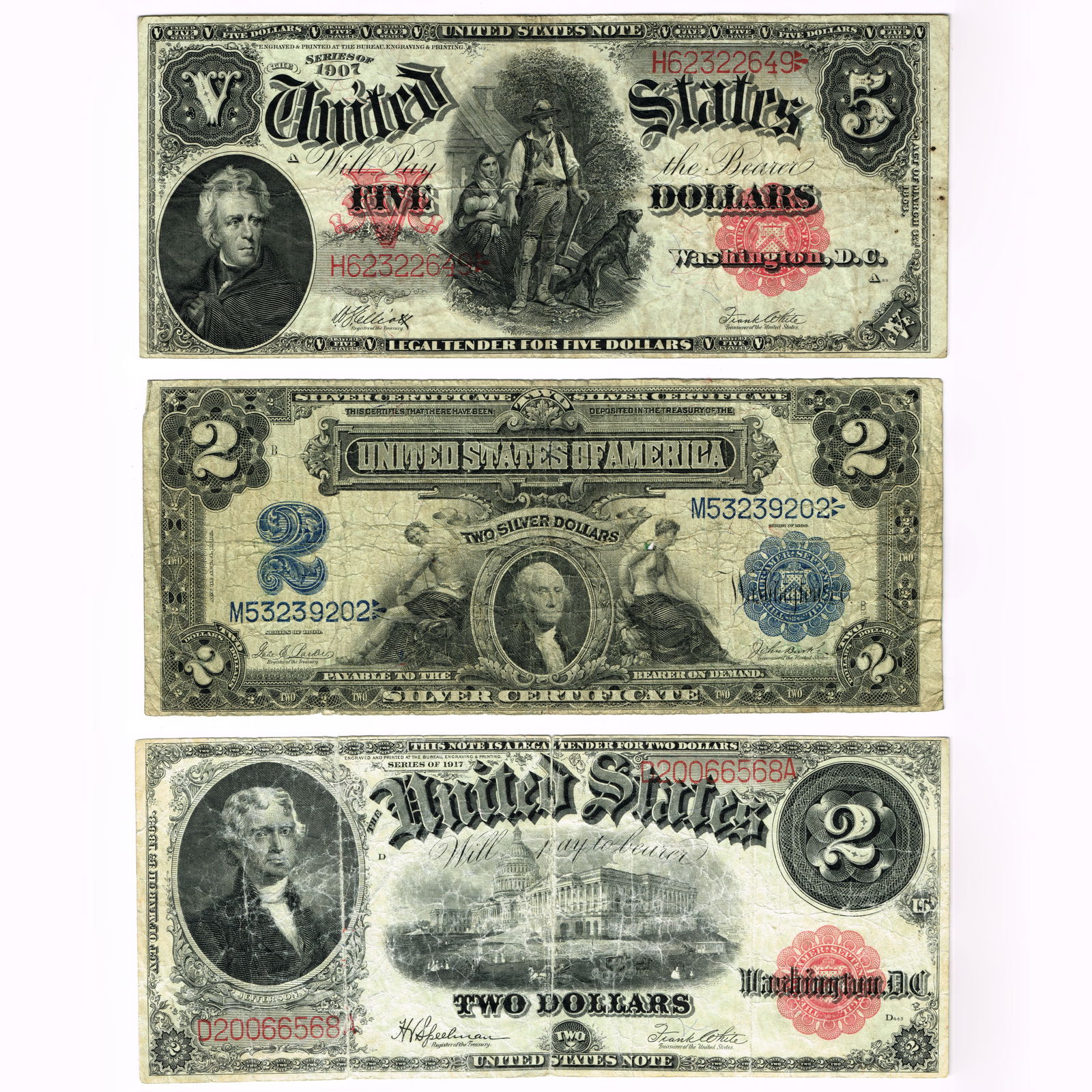 Lot of Three US Notes (1 of 2)