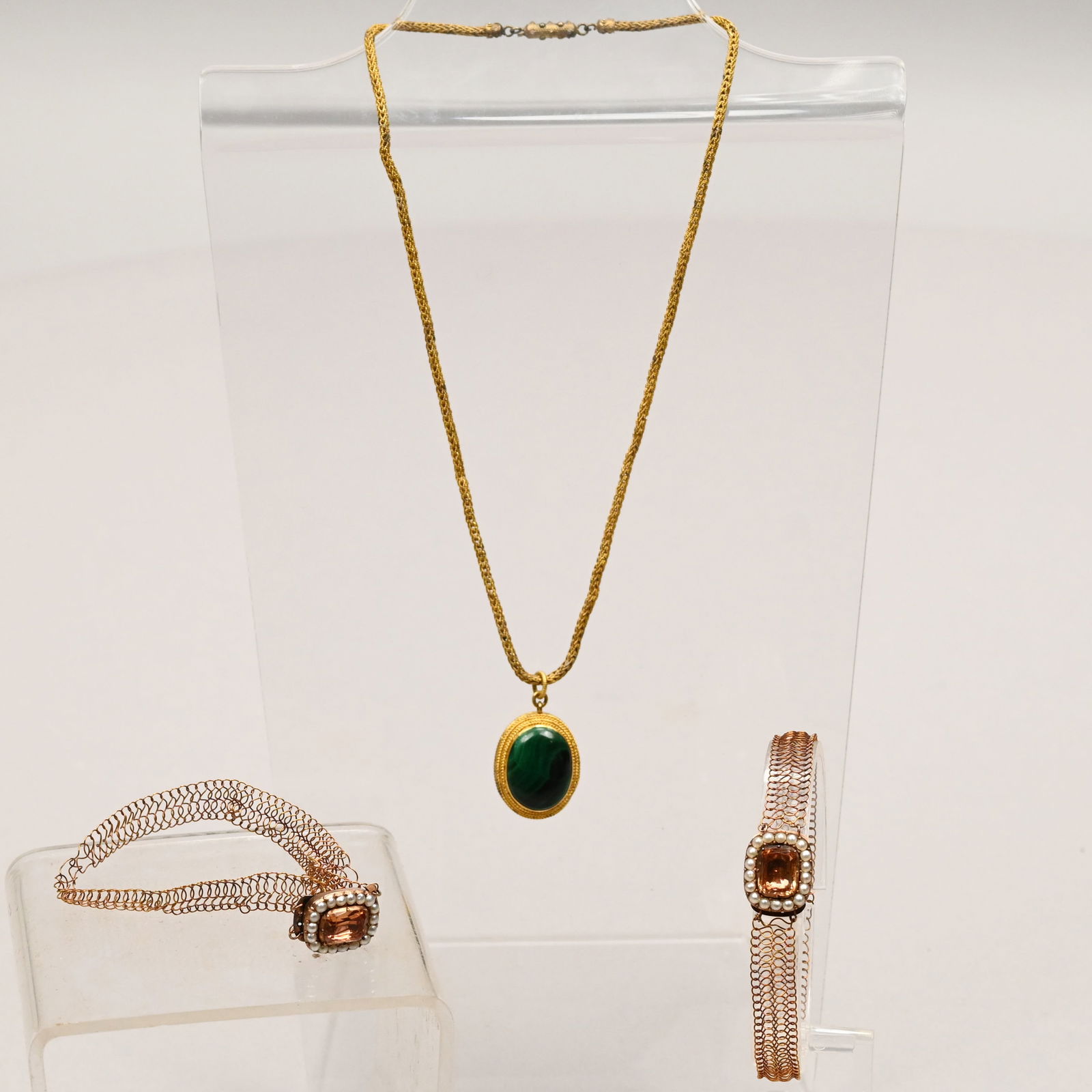 Pr Victorian 14K Rose Gold Bracelets &14K Necklace (1 of 10)