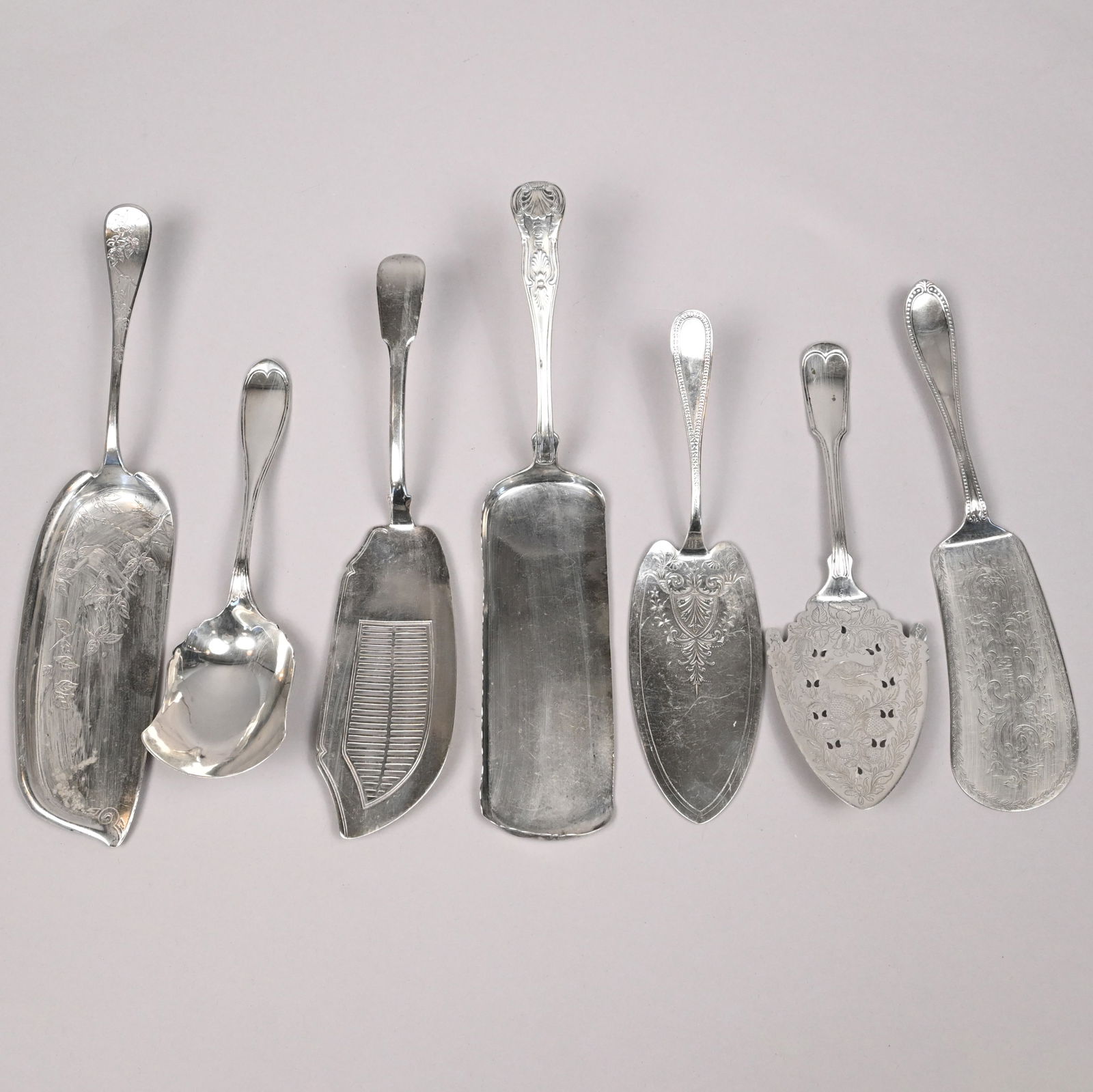 Seven English & Ameri. Coin & Ster Silver Utensils (1 of 17)