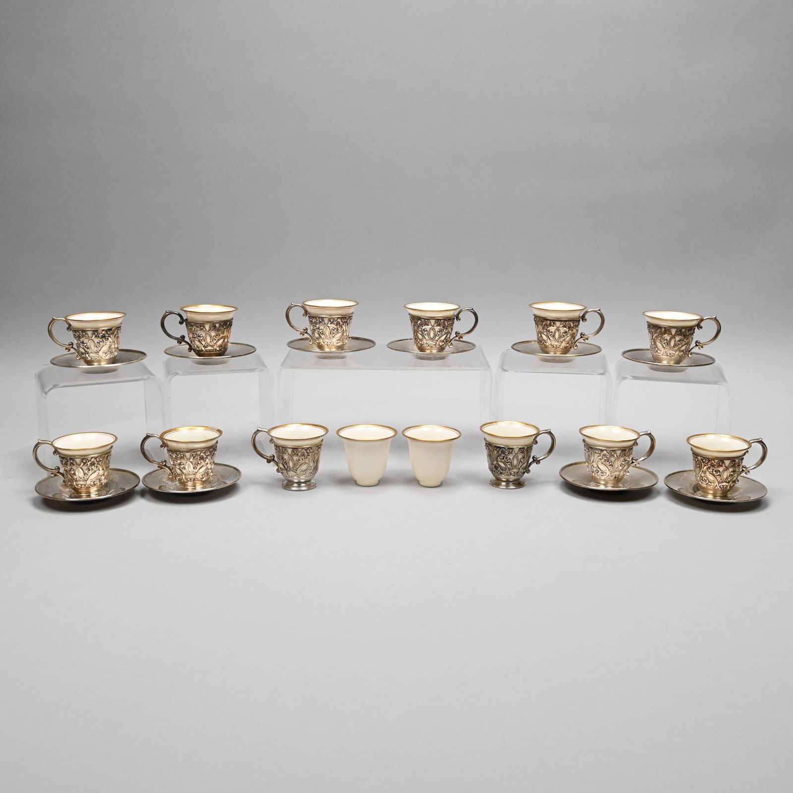 Set of 12 American Sterling Silver Demitasse Cups (1 of 7)
