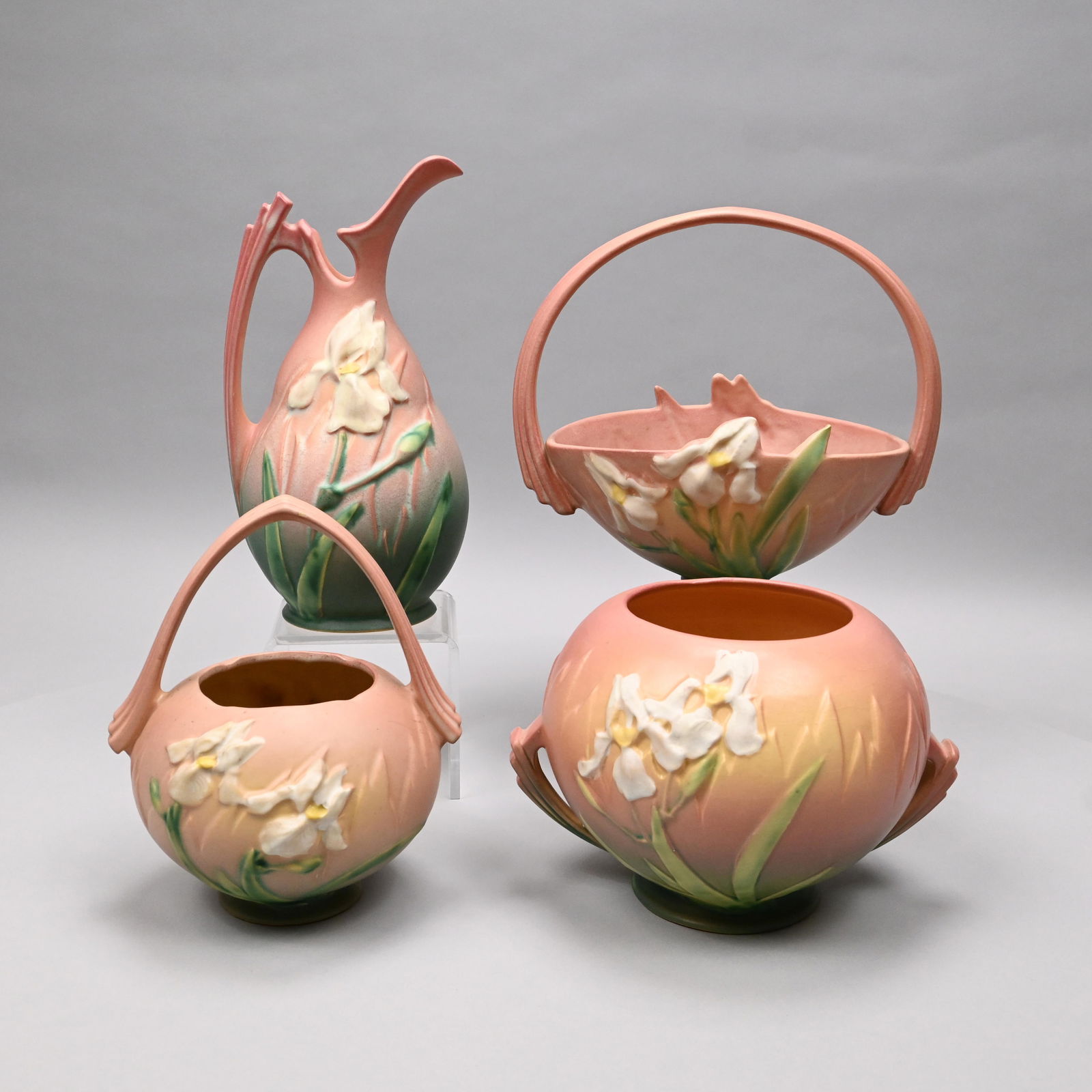 Four Roseville Pottery 'Iris' Wares (1 of 13)