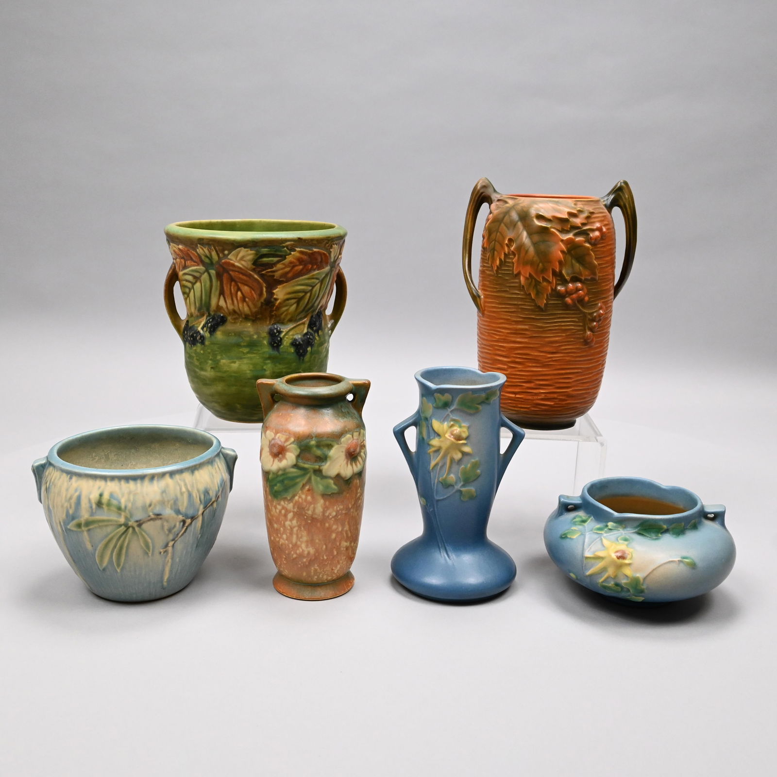 Six Roseville Pottery Vases, 1924-1948 (1 of 20)