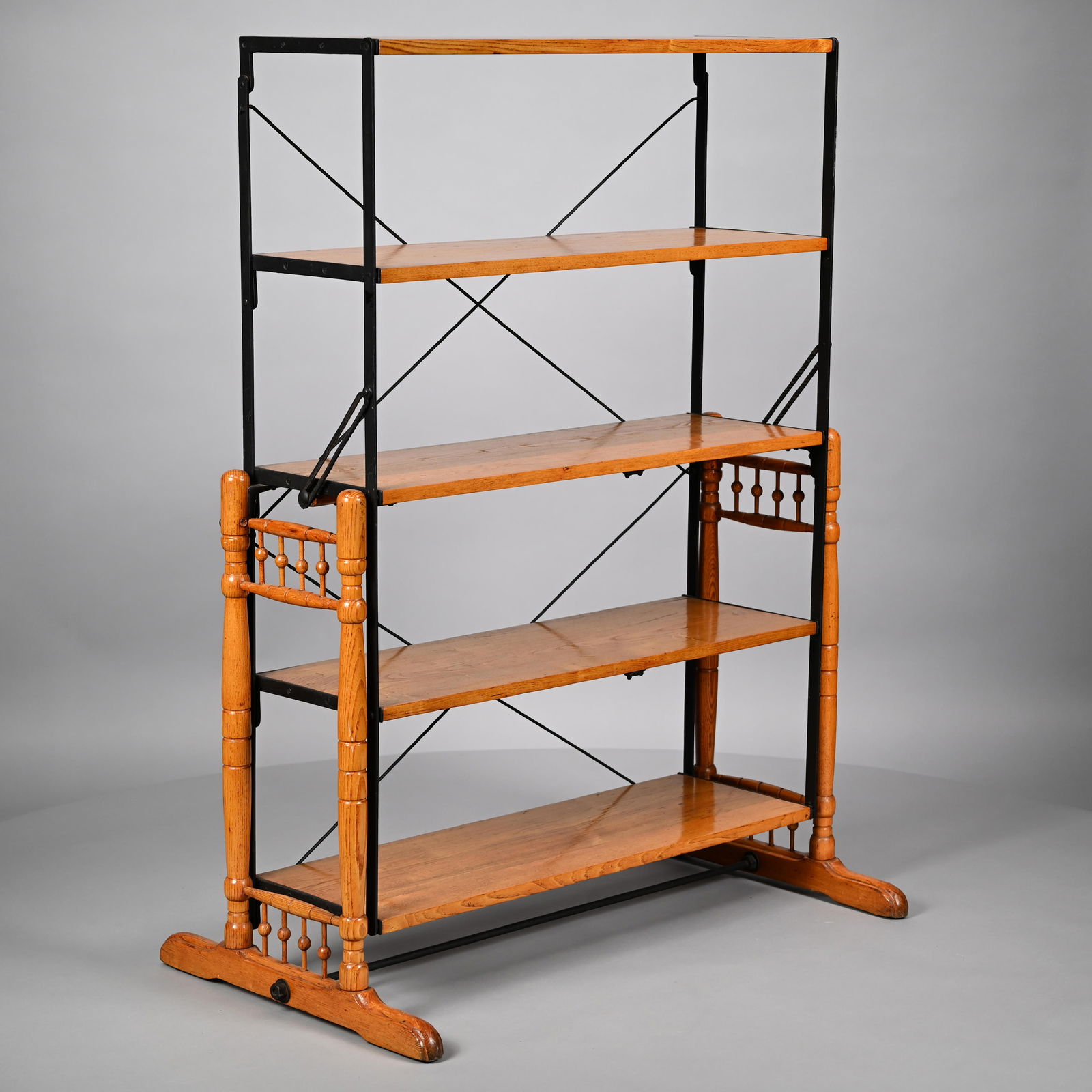 American Oak Metamorphic Bookshelves/ Table (1 of 9)