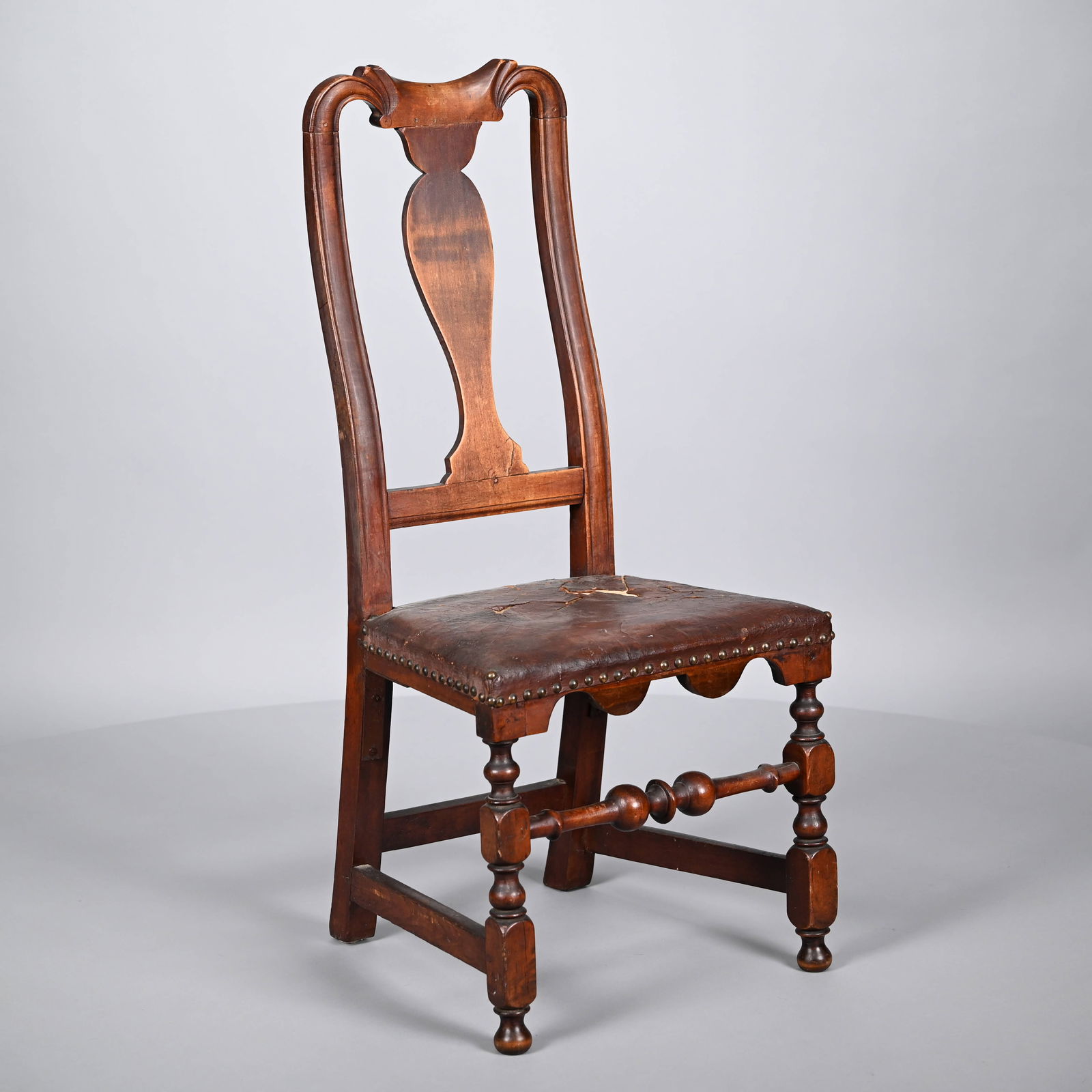 New England William and Mary Maple Side Chair (1 of 10)