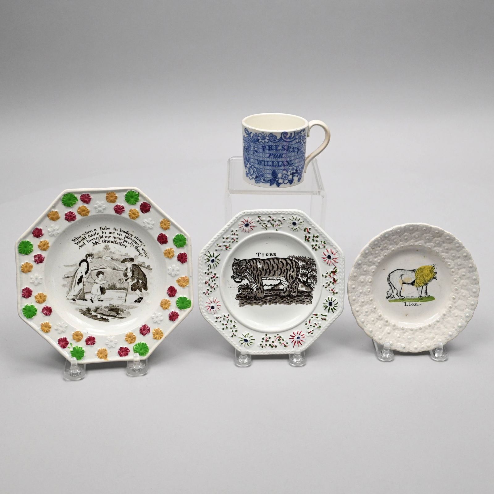 Four Staffordshire Printed Children's Wares (1 of 10)