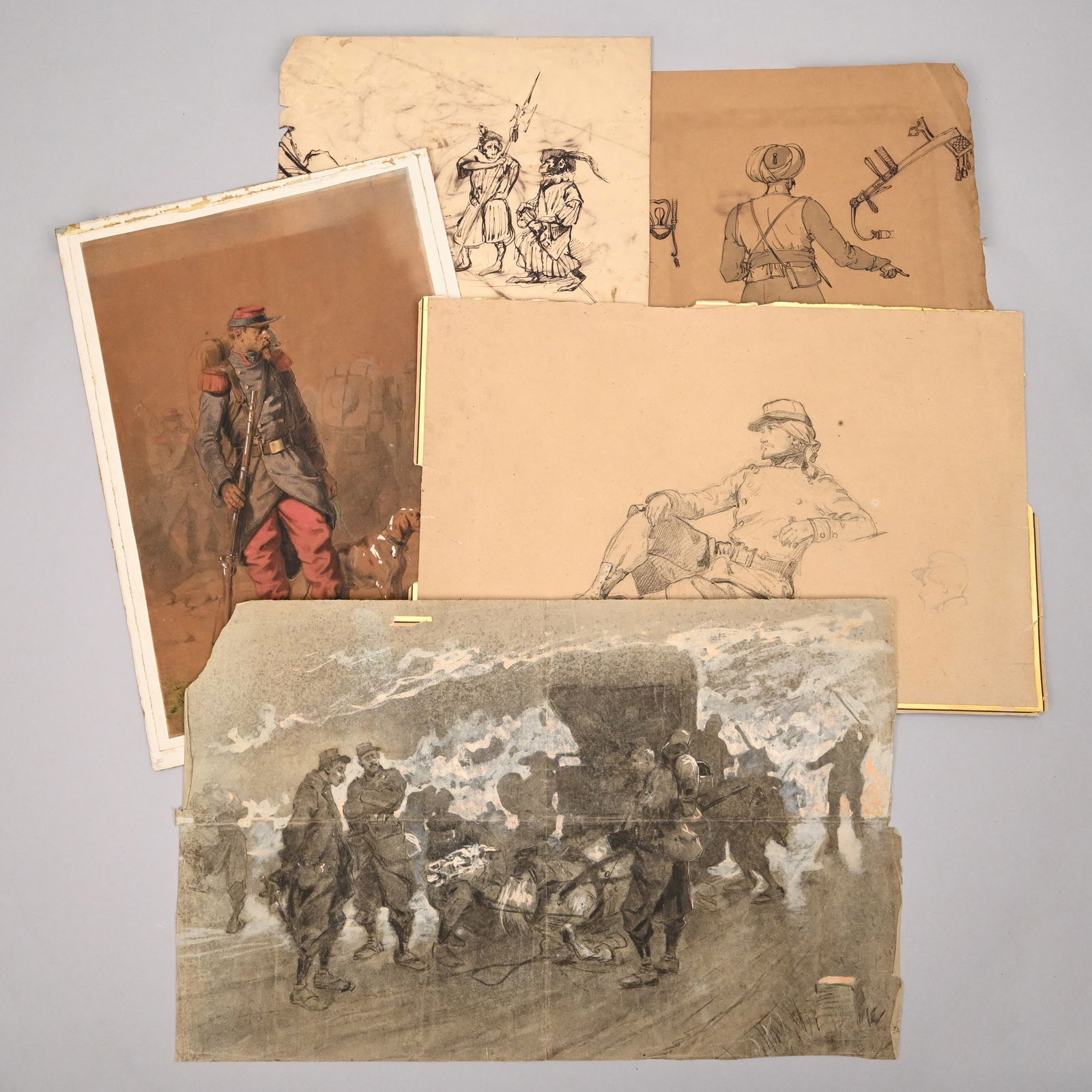 Joseph Louis Hippolyte Bellange - Group of Studies (1 of 18)
