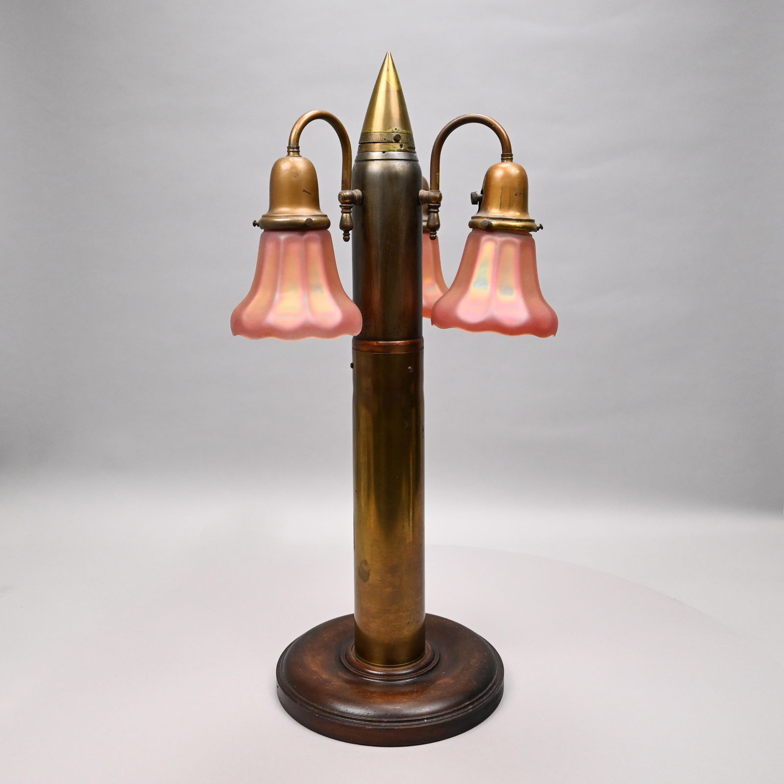 WWI Trench Art 75 MM Scovill Shell Table Lamp (1 of 7)