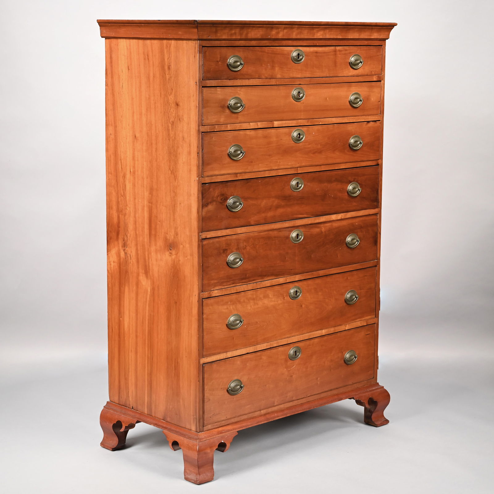 Chippendale Cherry Tall Chest (1 of 10)