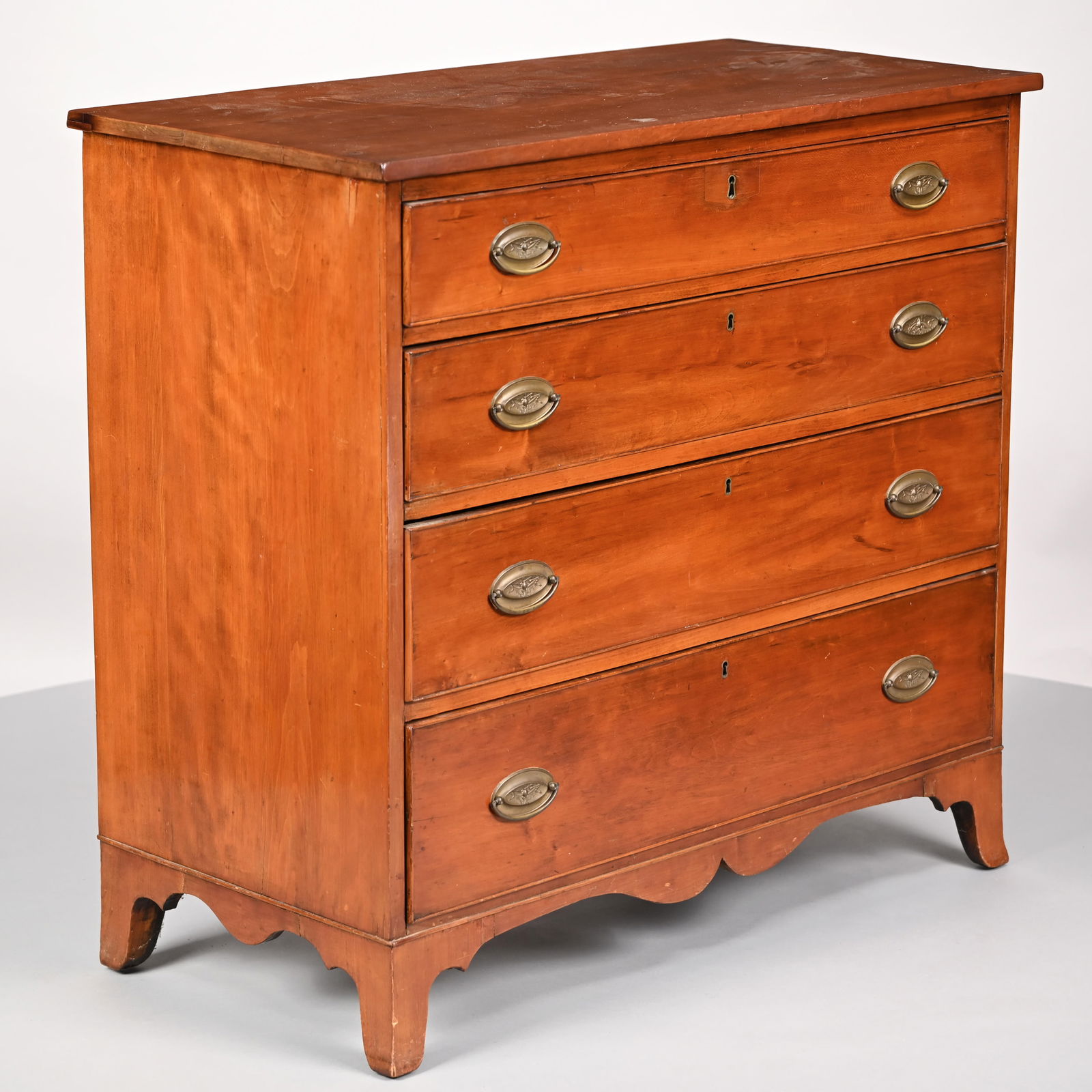 Hepplewhite Cherry Chest of Drawers (1 of 13)