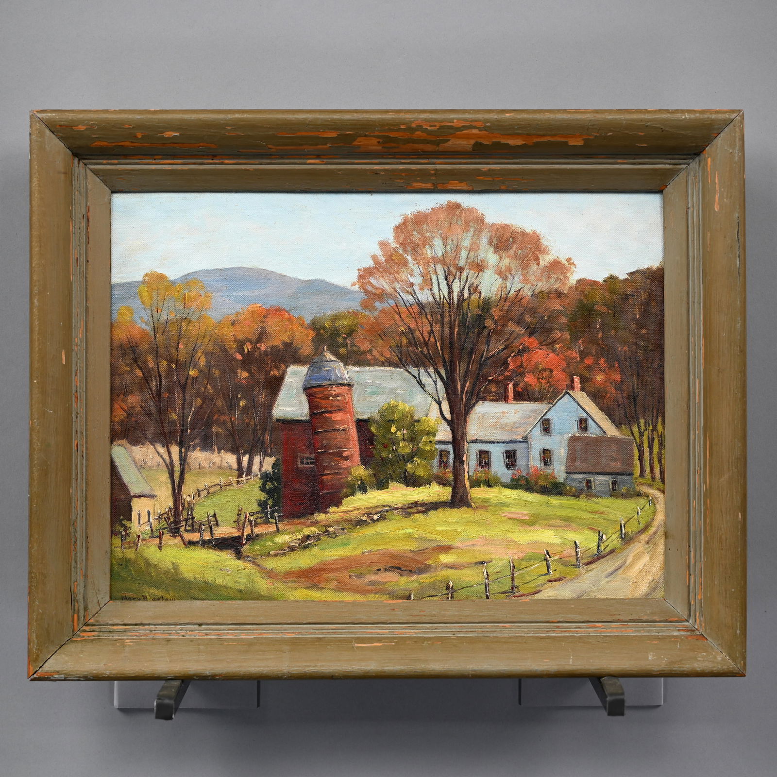 Mary Bigelow - "Leaning Red Silo, Vernon, Vermont" (1 of 3)