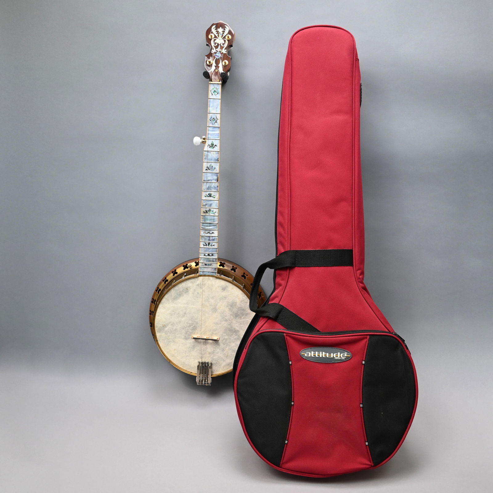 Rosewood Marquetry, MOP,Wood,Brass Resonator Banjo (1 of 14)