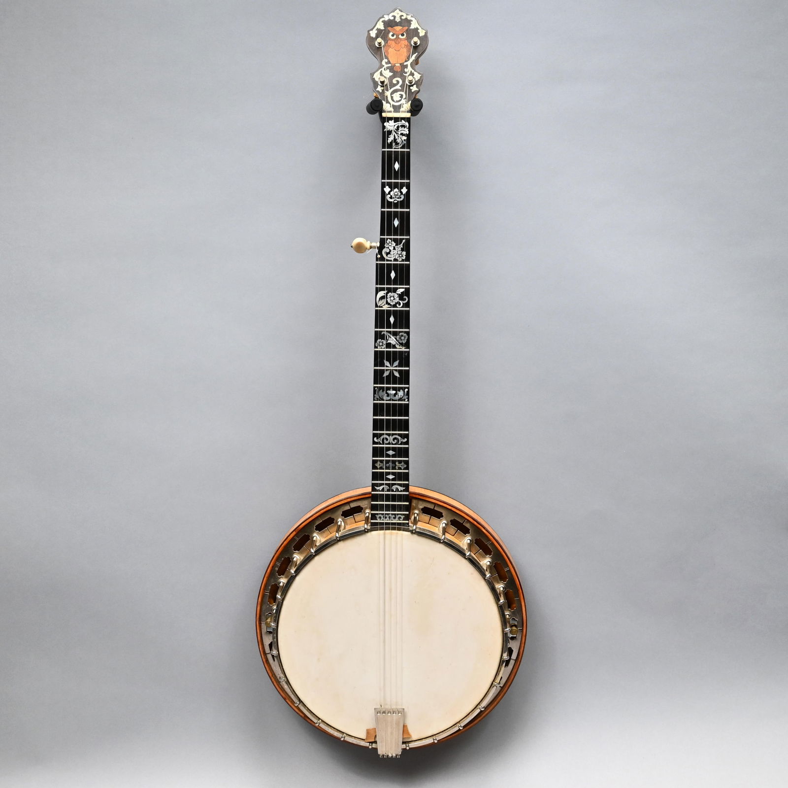 Marquetry & MOP Inlaid Five-String Resonator Banjo (1 of 9)