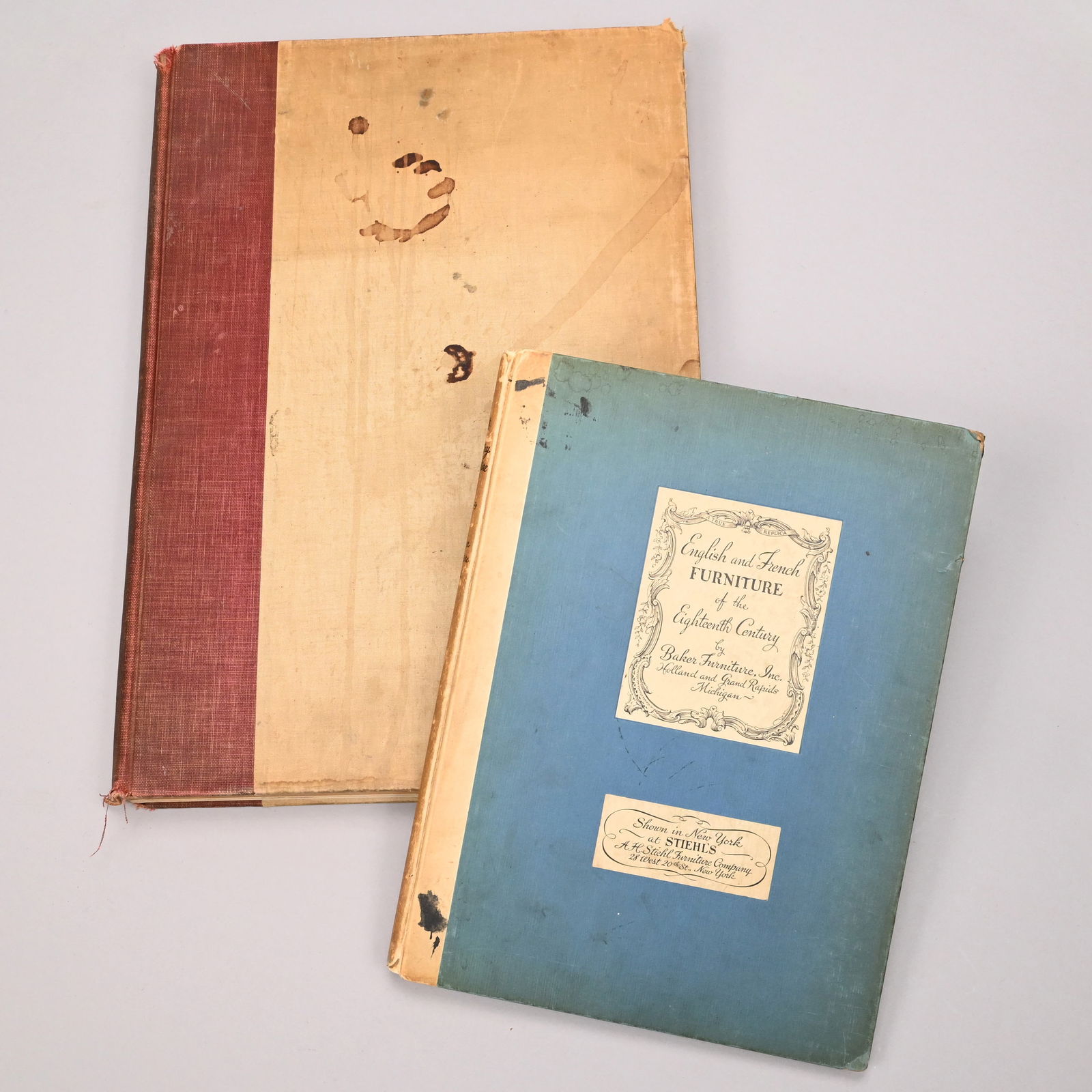 Two Books Pertaining to English & French Furniture: Two Books Pertaining to English and French Furniture. Comprising Thomas Chippendale, "The Gentleman and Cabinet-Maker's Director...," New York: Towse Publishing Co., 1938. Engravings of Chippendale's