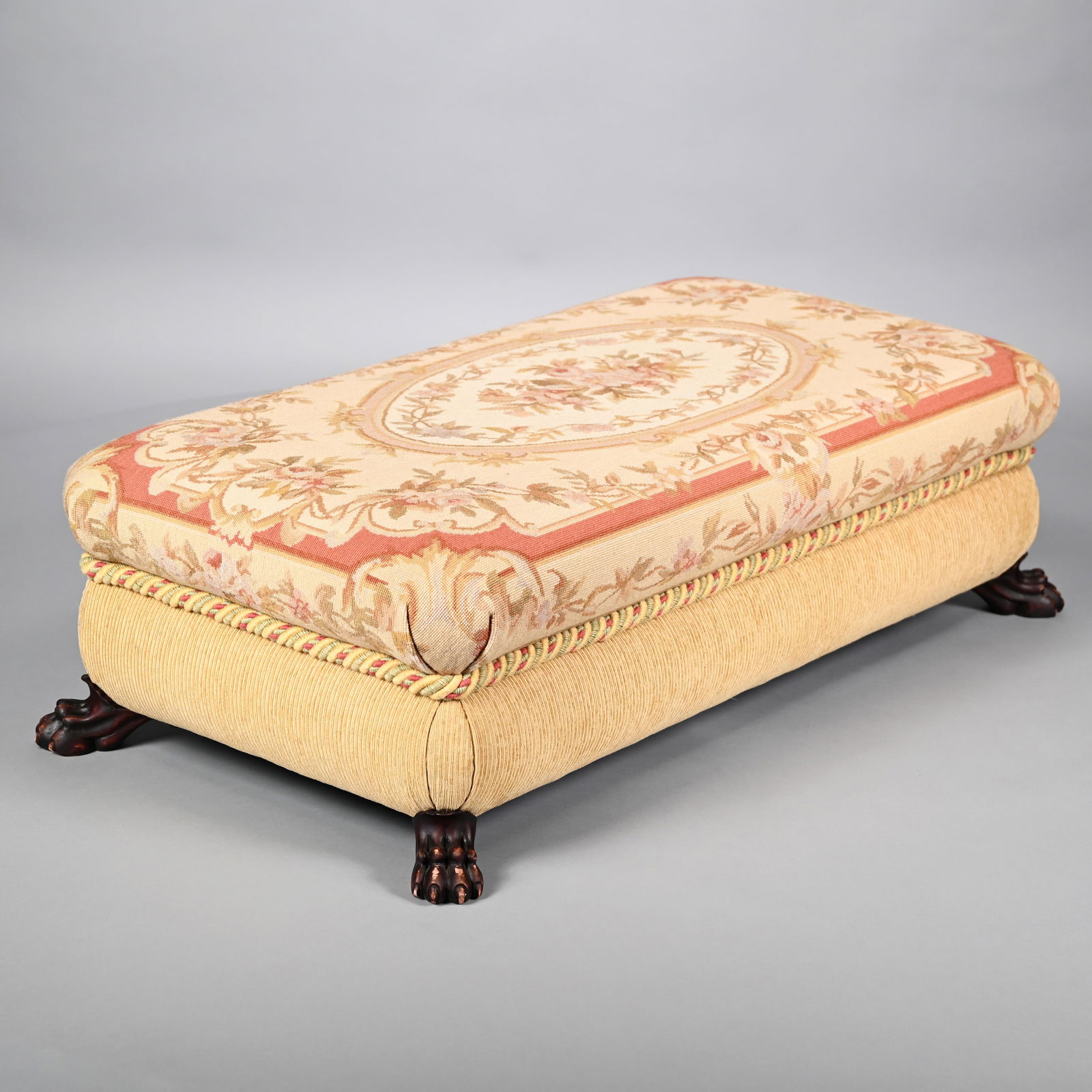 Classical Style Needlepoint Fireside Bench (1 of 8)