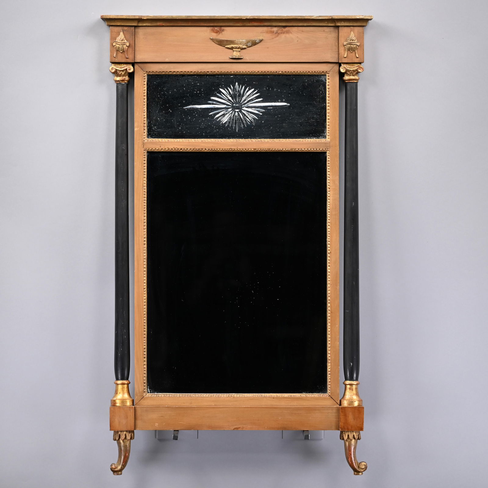 Italian Neoclassical Style Gilt & Ebonized Mirror (1 of 3)