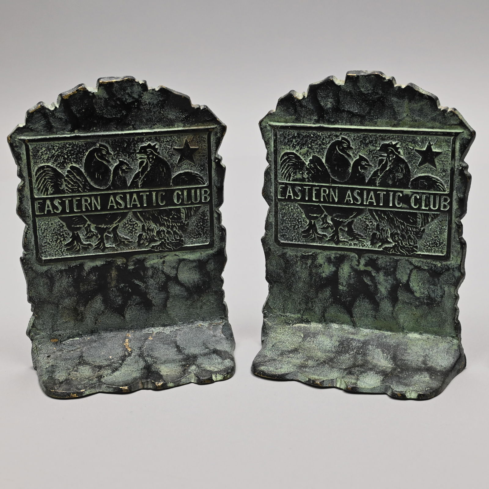 Pair of 'Eastern Asiatic Club' Bronze Bookends (1 of 6)