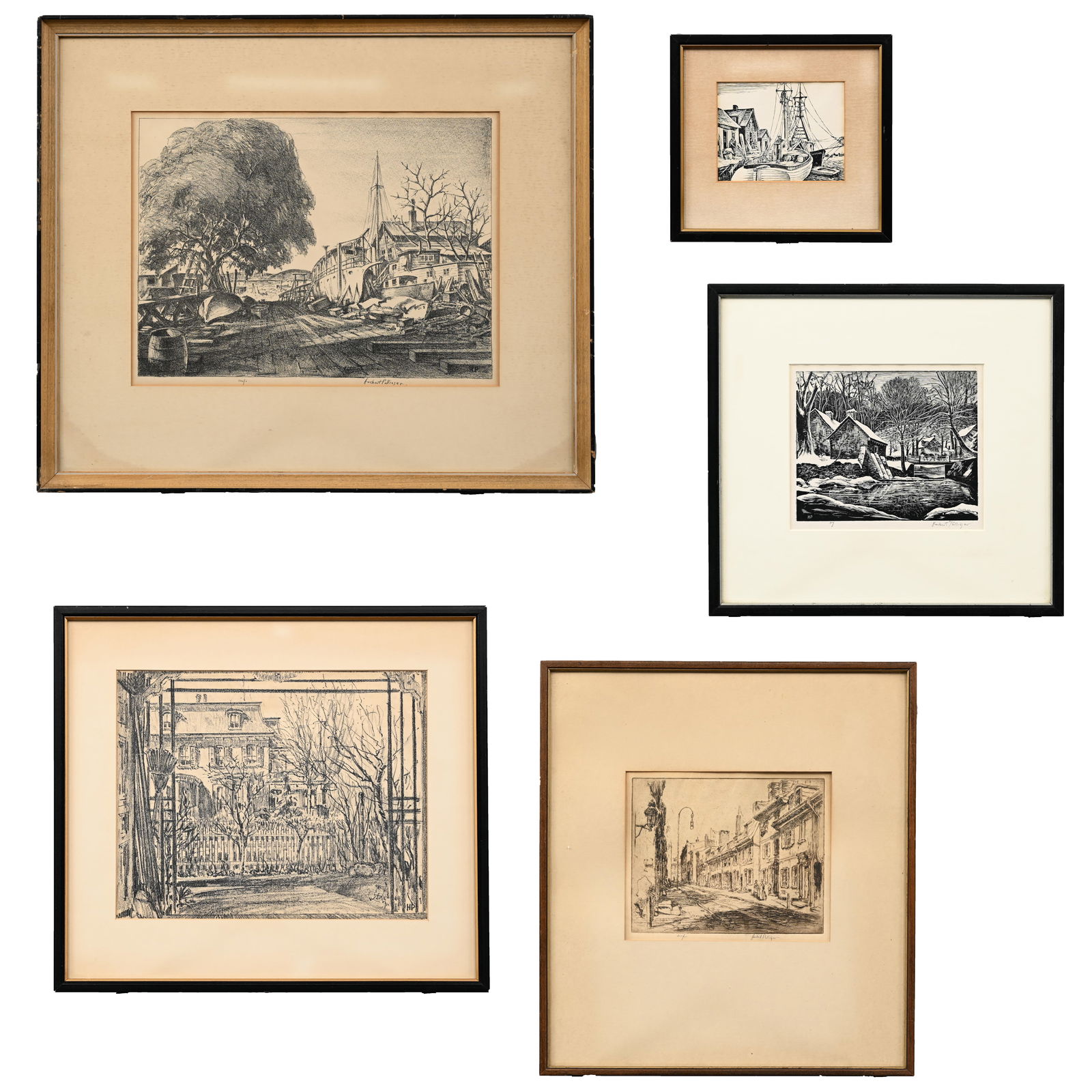 Herbert Pullinger - Three Etchings & Two Woodcuts (1 of 13)