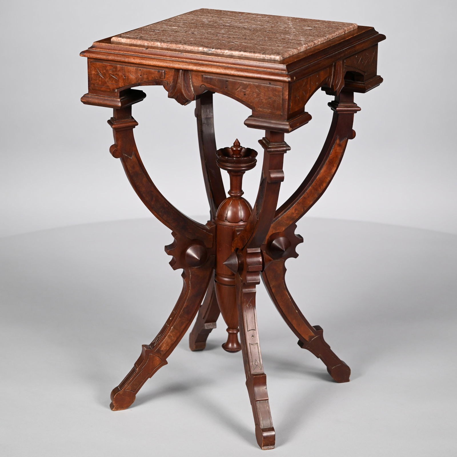 Renaissance Revival Carved Walnut Stand (1 of 9)